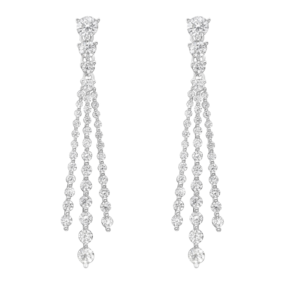 Earrings 18KW/4.5G 22RD-0.79CT 6RD-0.73CT 52RD-0.60CT