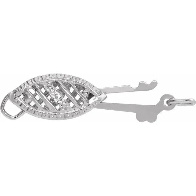 14K White Gold FISHHOOK-W