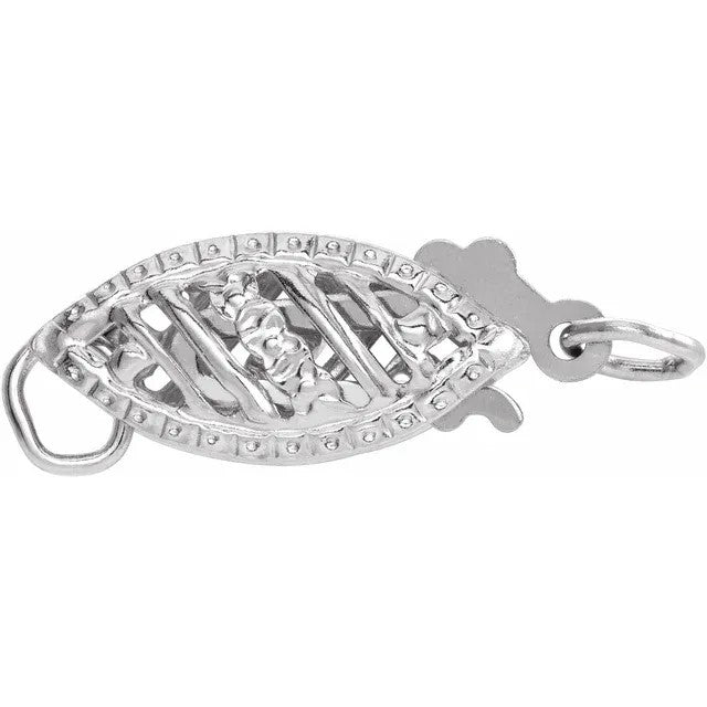 14K White Gold FISHHOOK-W