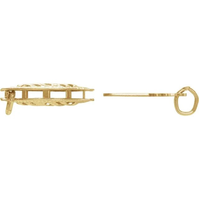 14K Yellow Gold FISHHOOK-Y