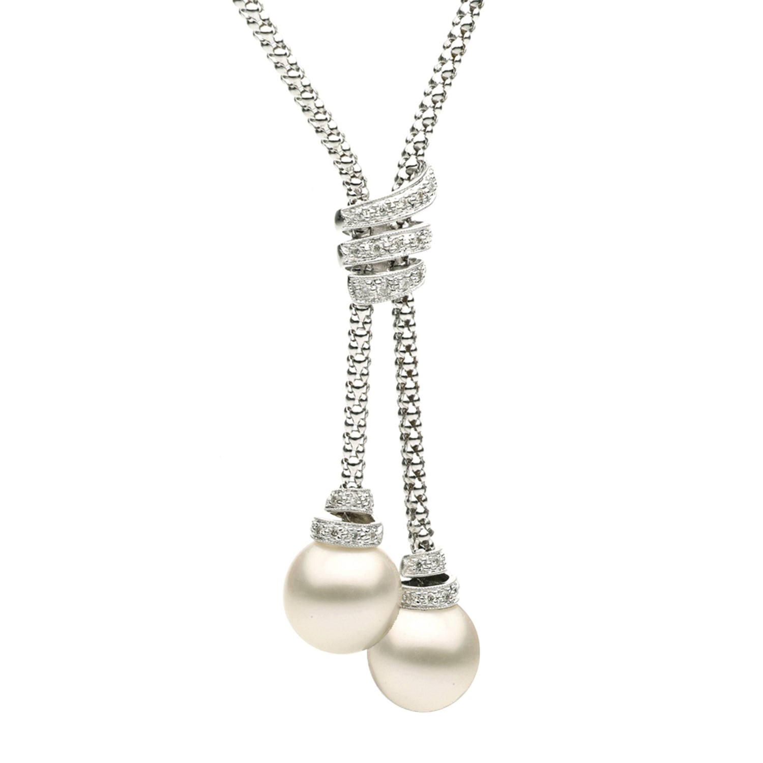 18KW White South Sea Pearl Necklace,