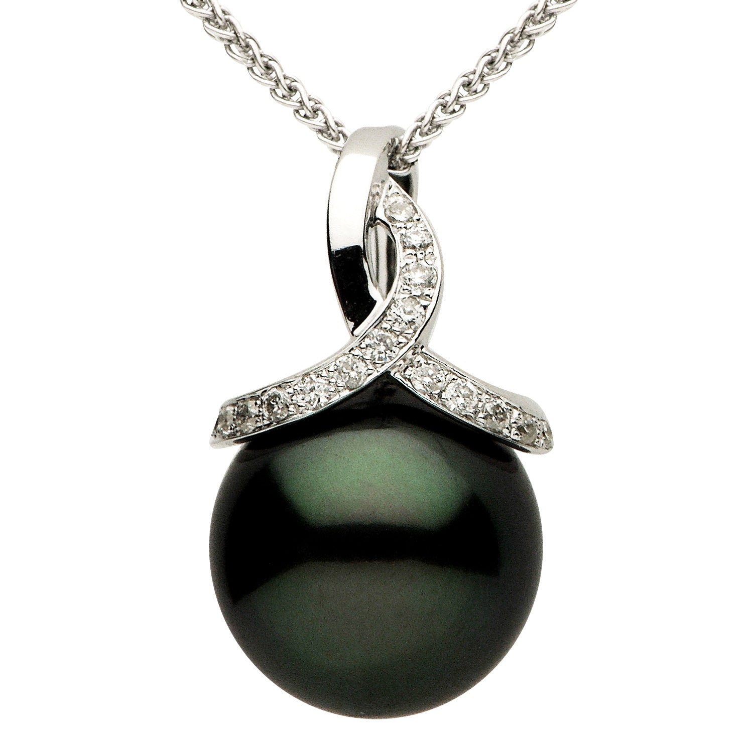 14KW Tahitian Pearl Pendant, 11-12mm