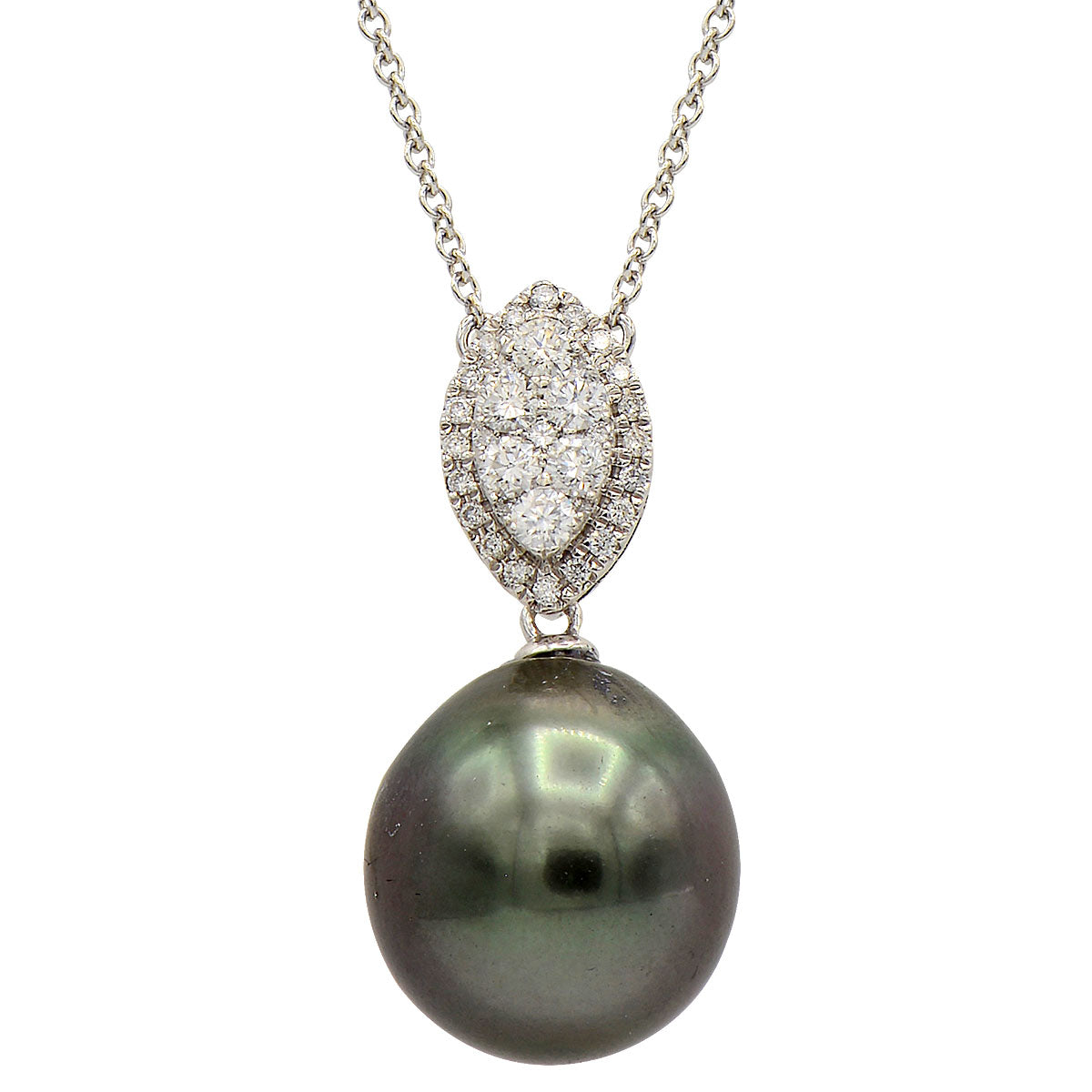 18KW Tahitian Pearl Pendant, 12-13mm