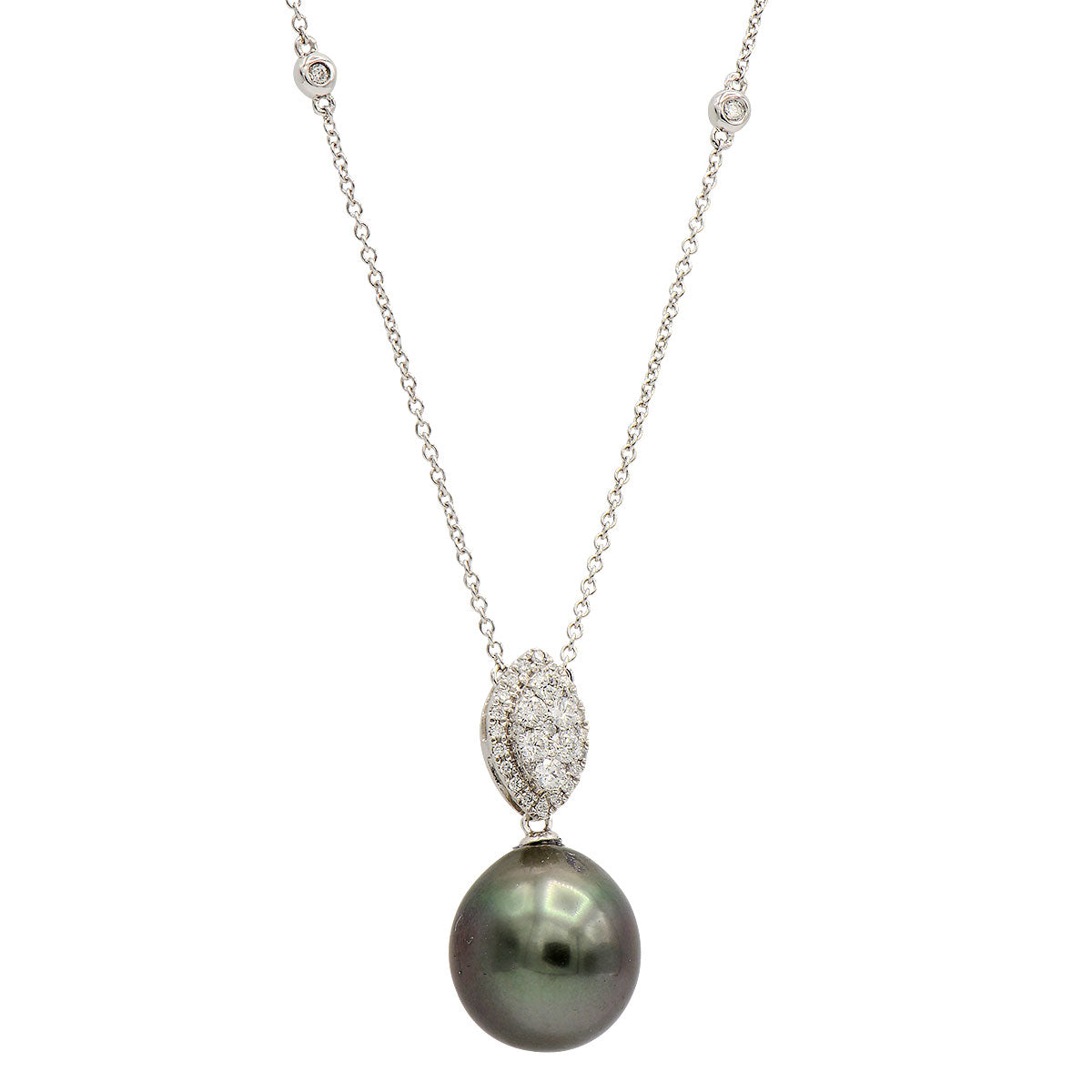 18KW Tahitian Pearl Pendant, 12-13mm