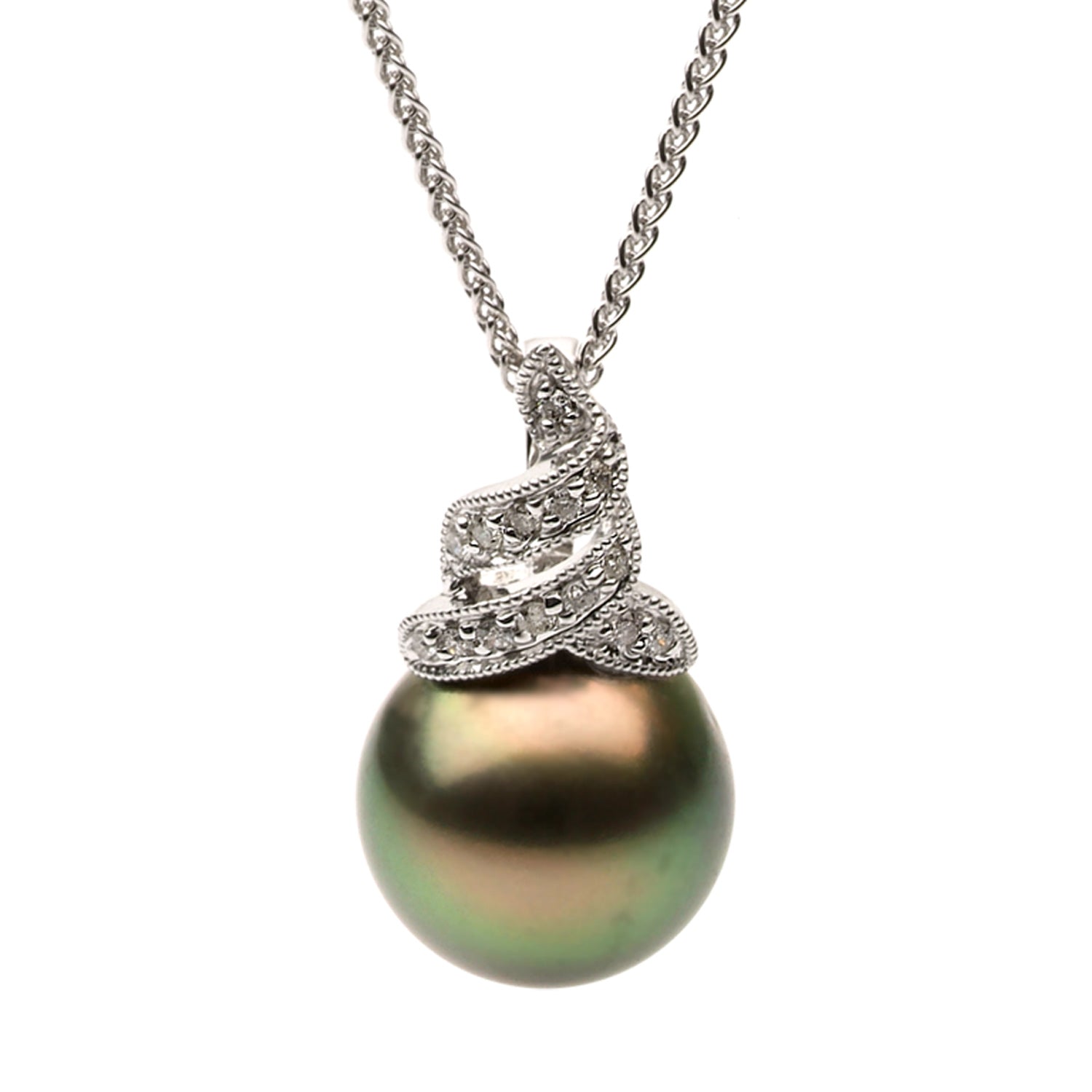 14KW Tahitian Pearl Pendant, 11-12mm