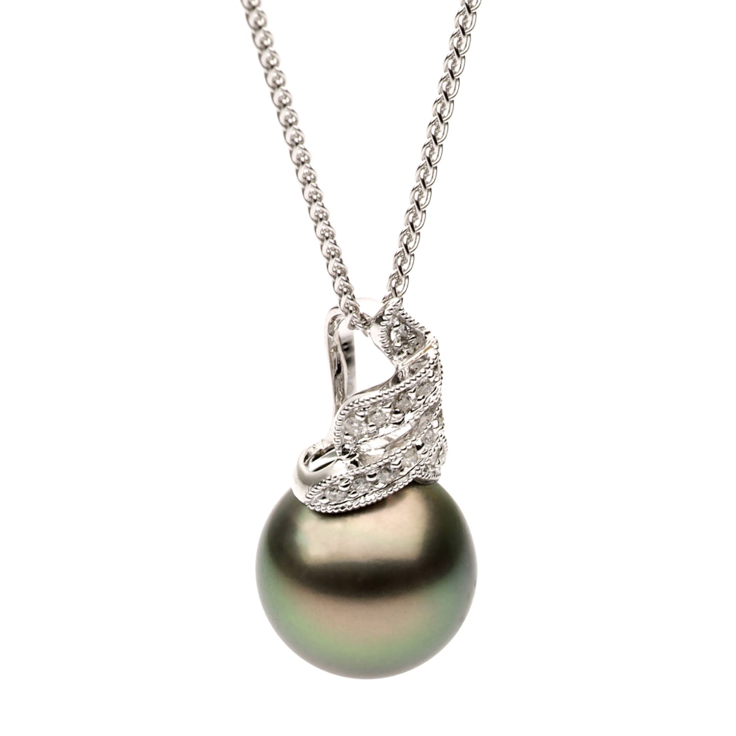 14KW Tahitian Pearl Pendant, 11-12mm