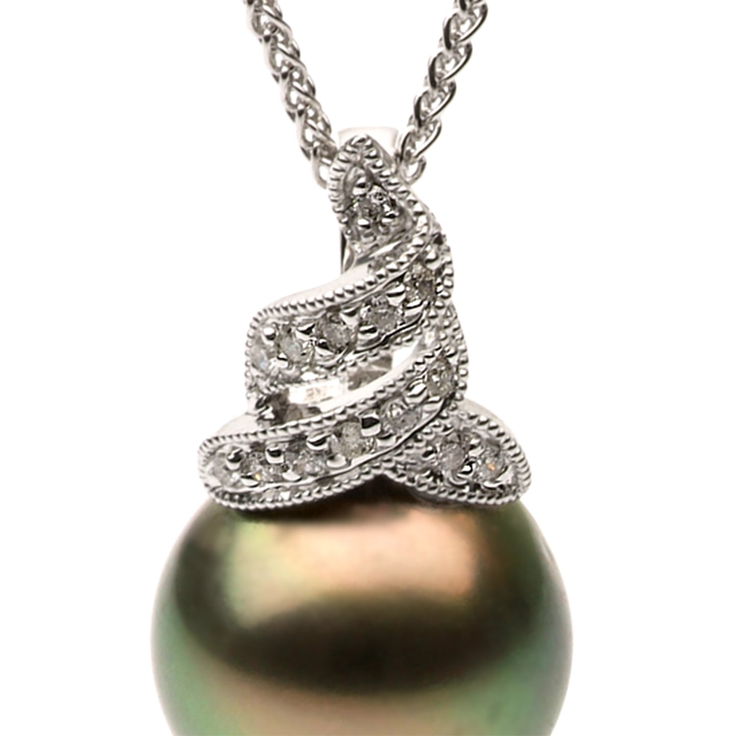 14KW Tahitian Pearl Pendant, 11-12mm