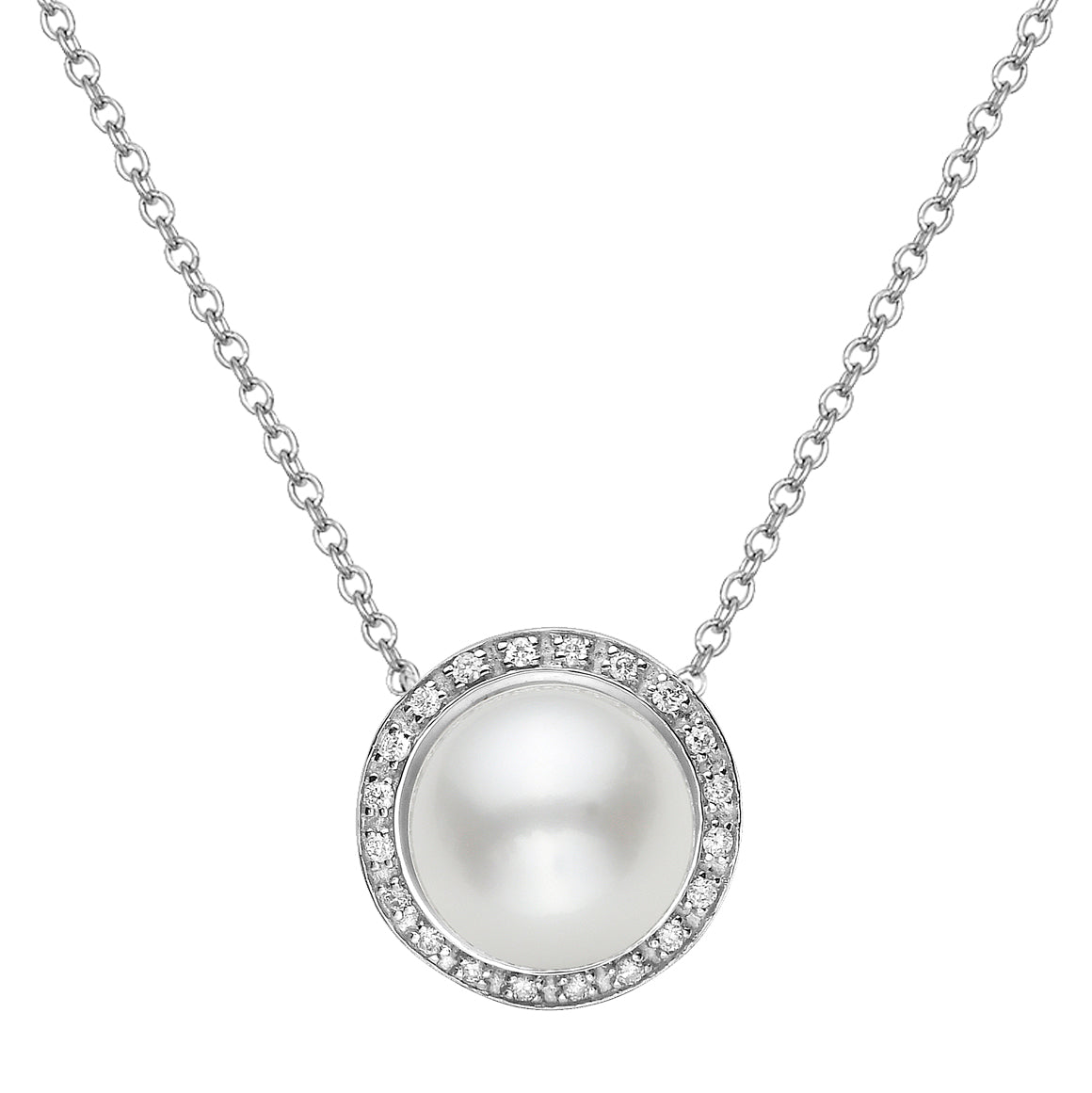 14KW/0.9G W.FW Pendant 24RD-0.16CT 8-9mm