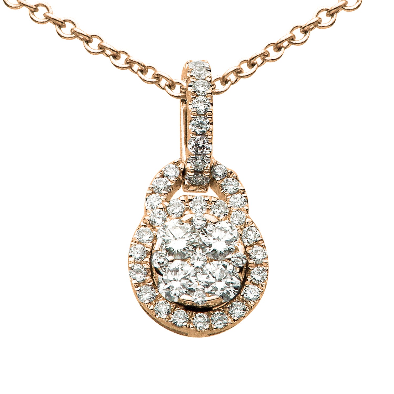 18KR Diamond Illusion Pendant