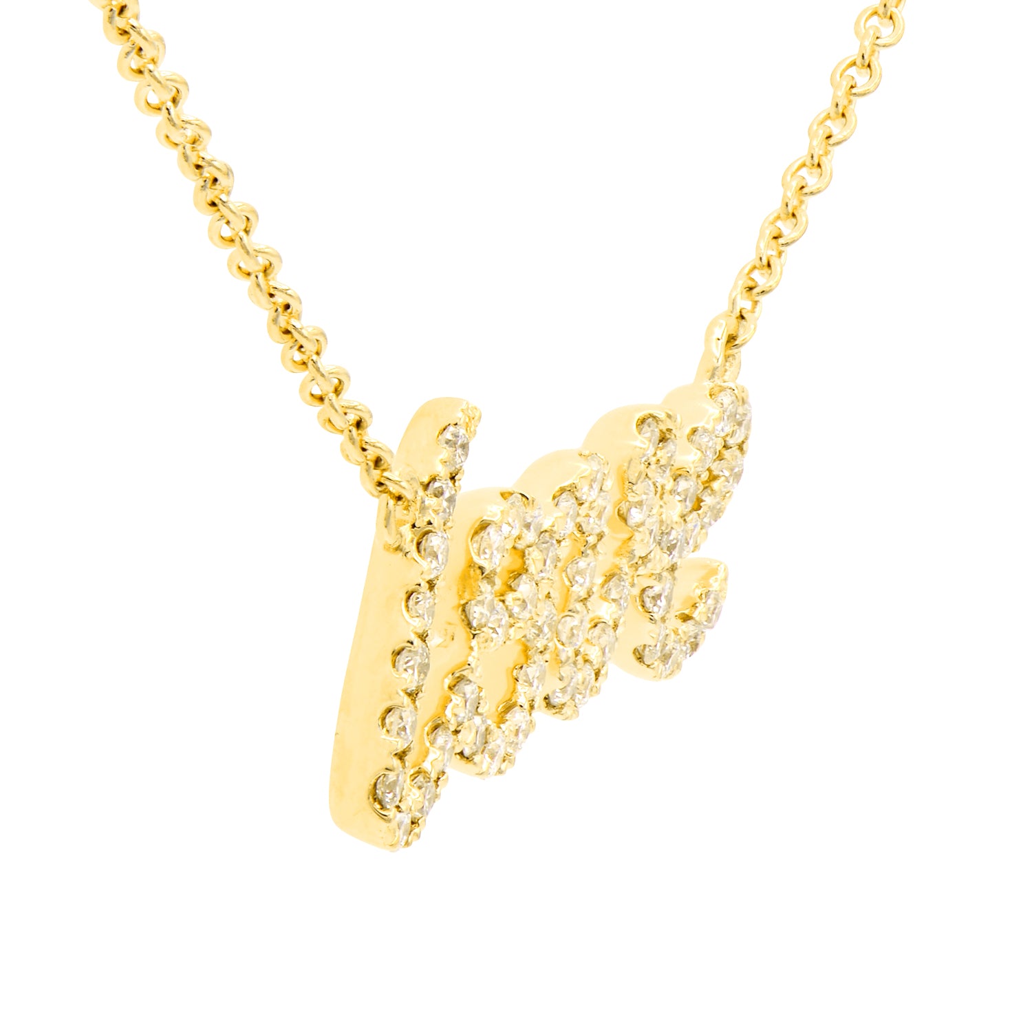 Yellow Gold Love Diamond Pendant