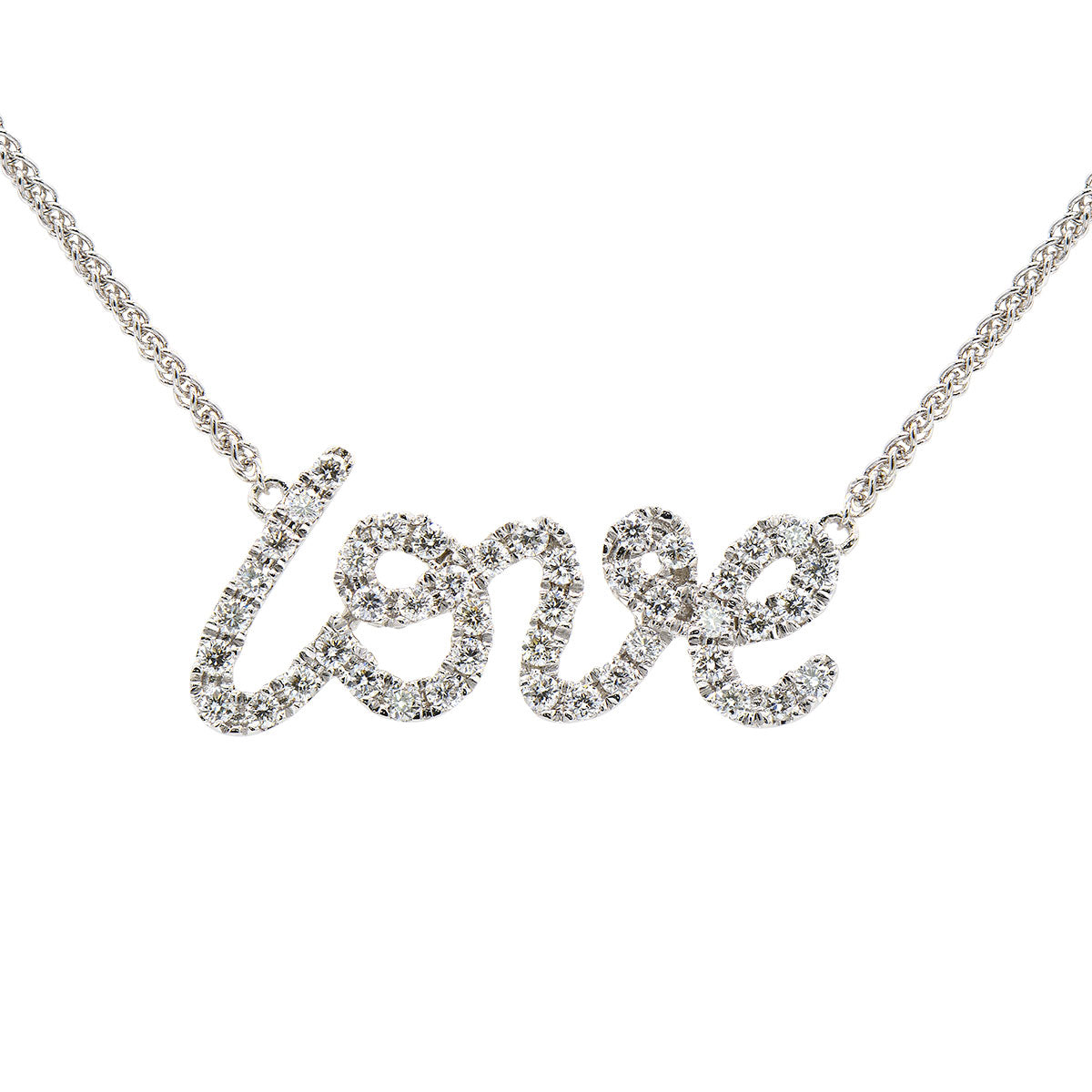 18KW Diamond Love Pendant