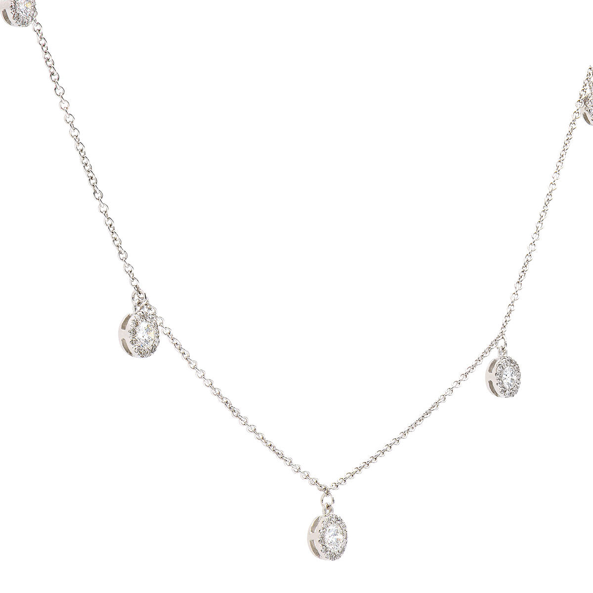 14K White Gold Diamond Necklace