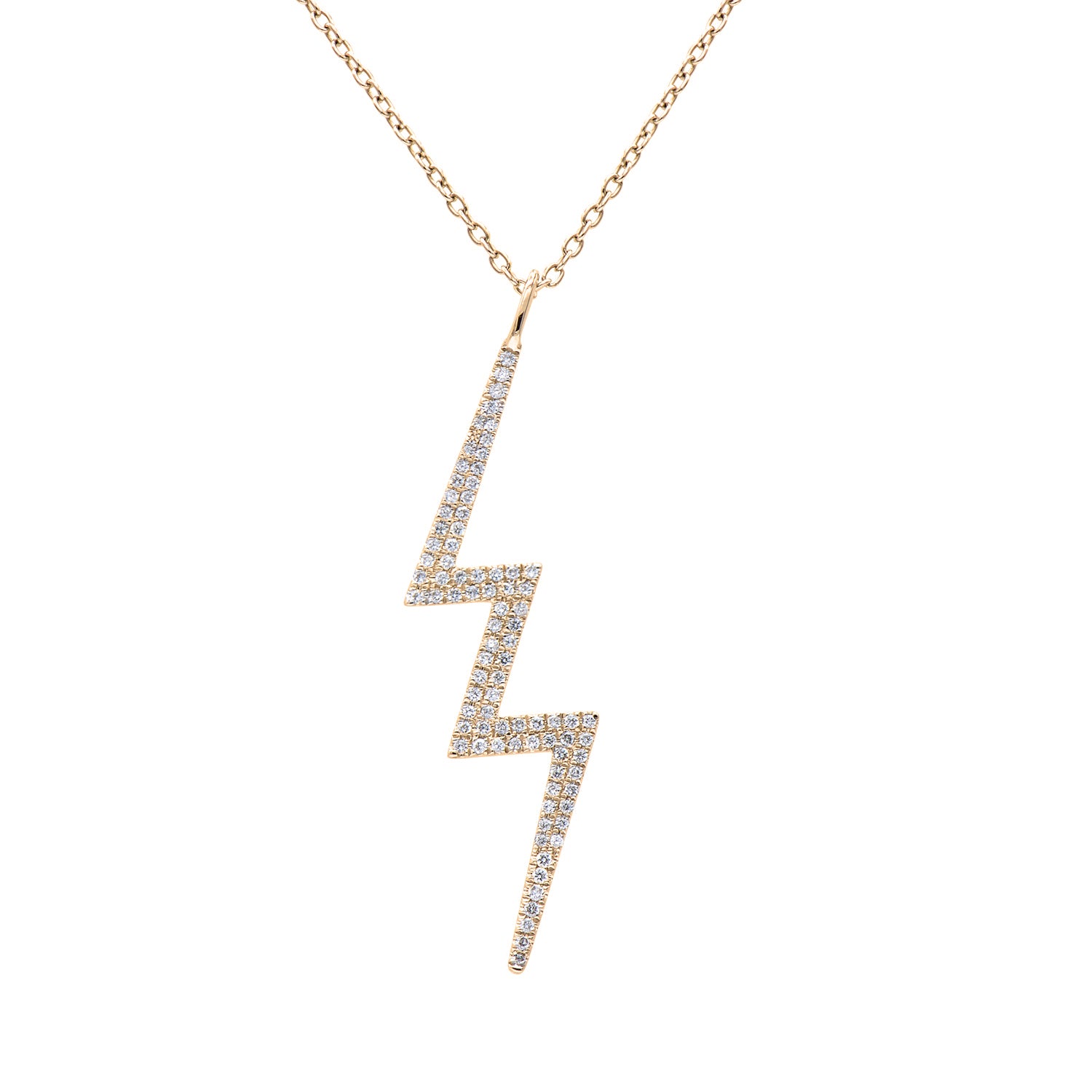 18KY Diamond Lightning Pendant