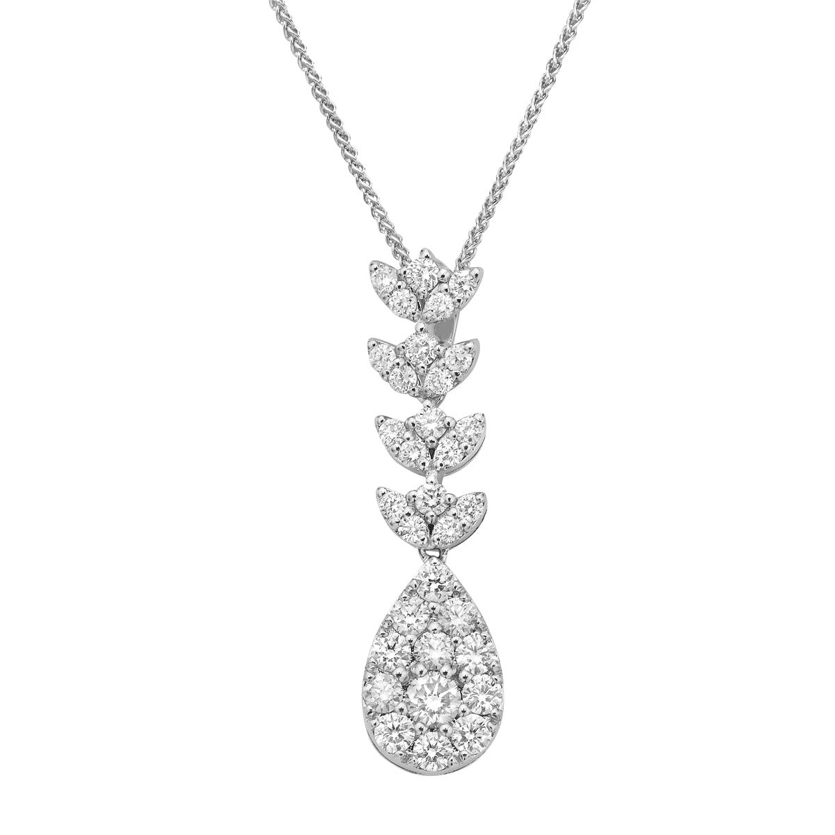 Pendant 18KW/1.9G 1RD-0.09CT 31RD-0.62CT