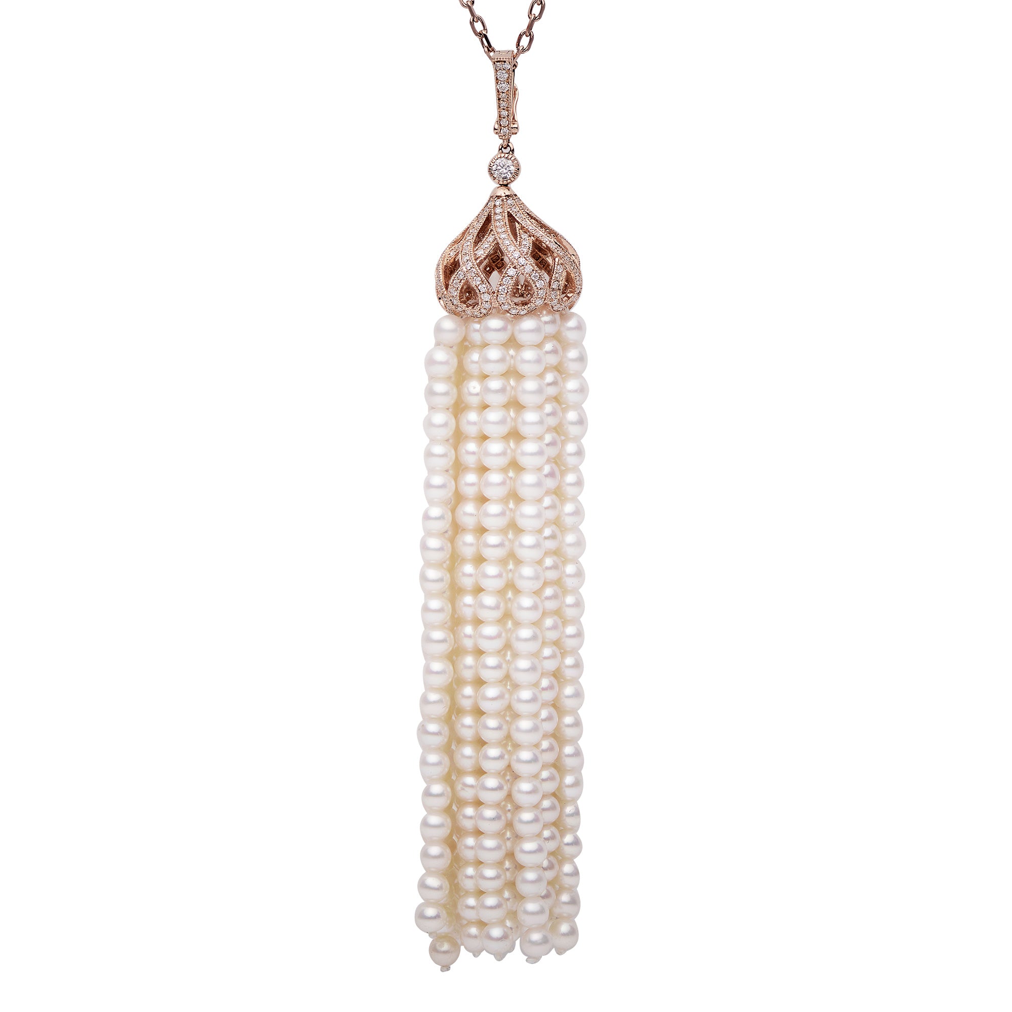 18KR Freshwater Pearl Tassel Pendant,