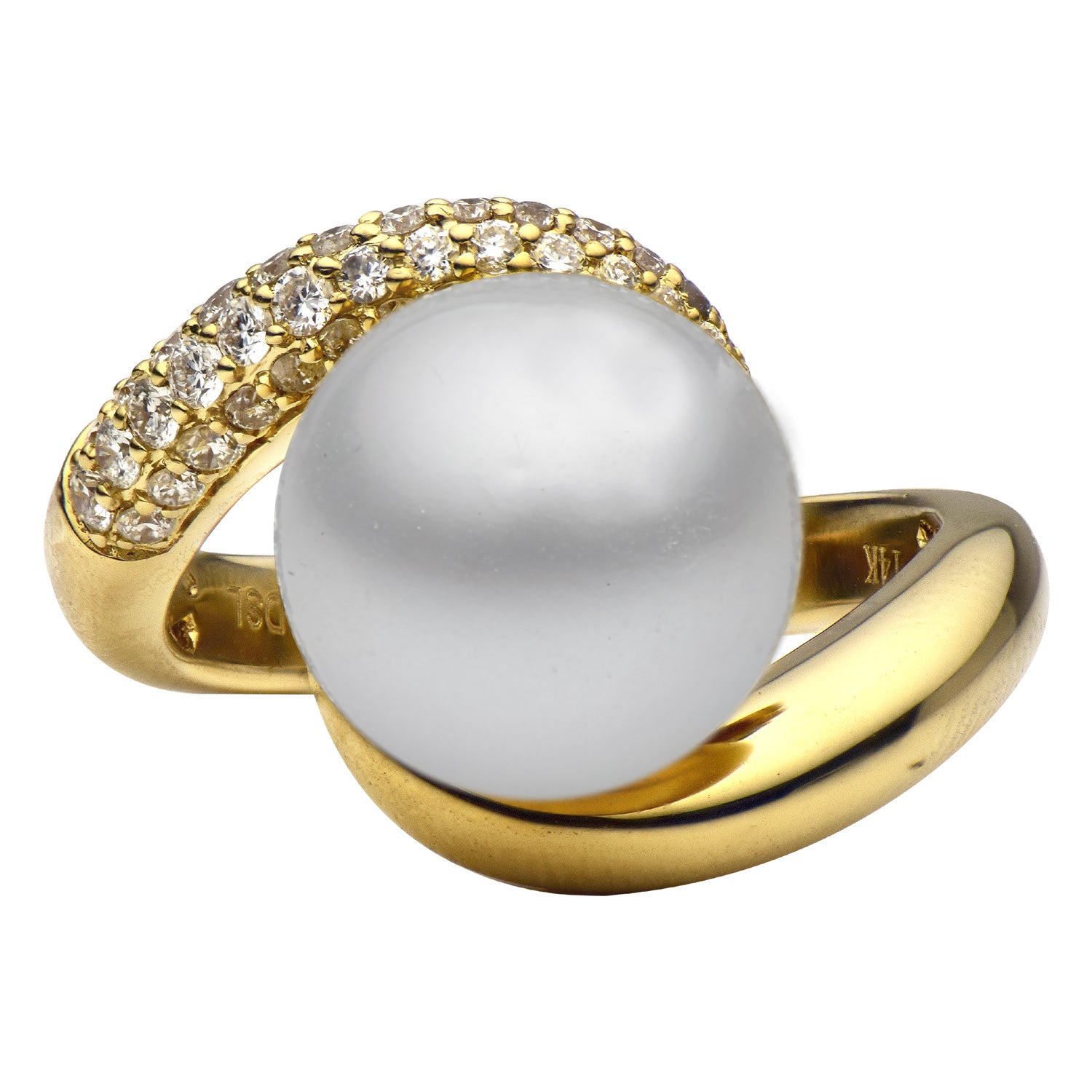 Ring 18KY/4.9G 53RD-0.42CT S.Sea 11-12mm