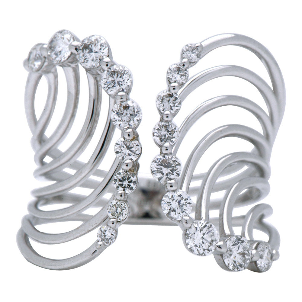 Ring 14KW/4.1G 10RD-0.70CT 8RD-0.22CT