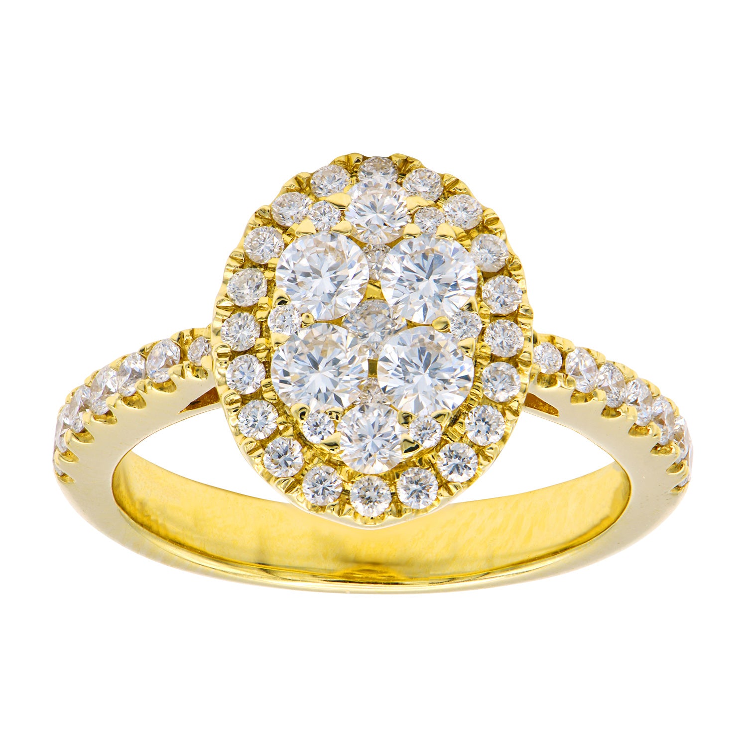 18KY Fashion Diamond Ring