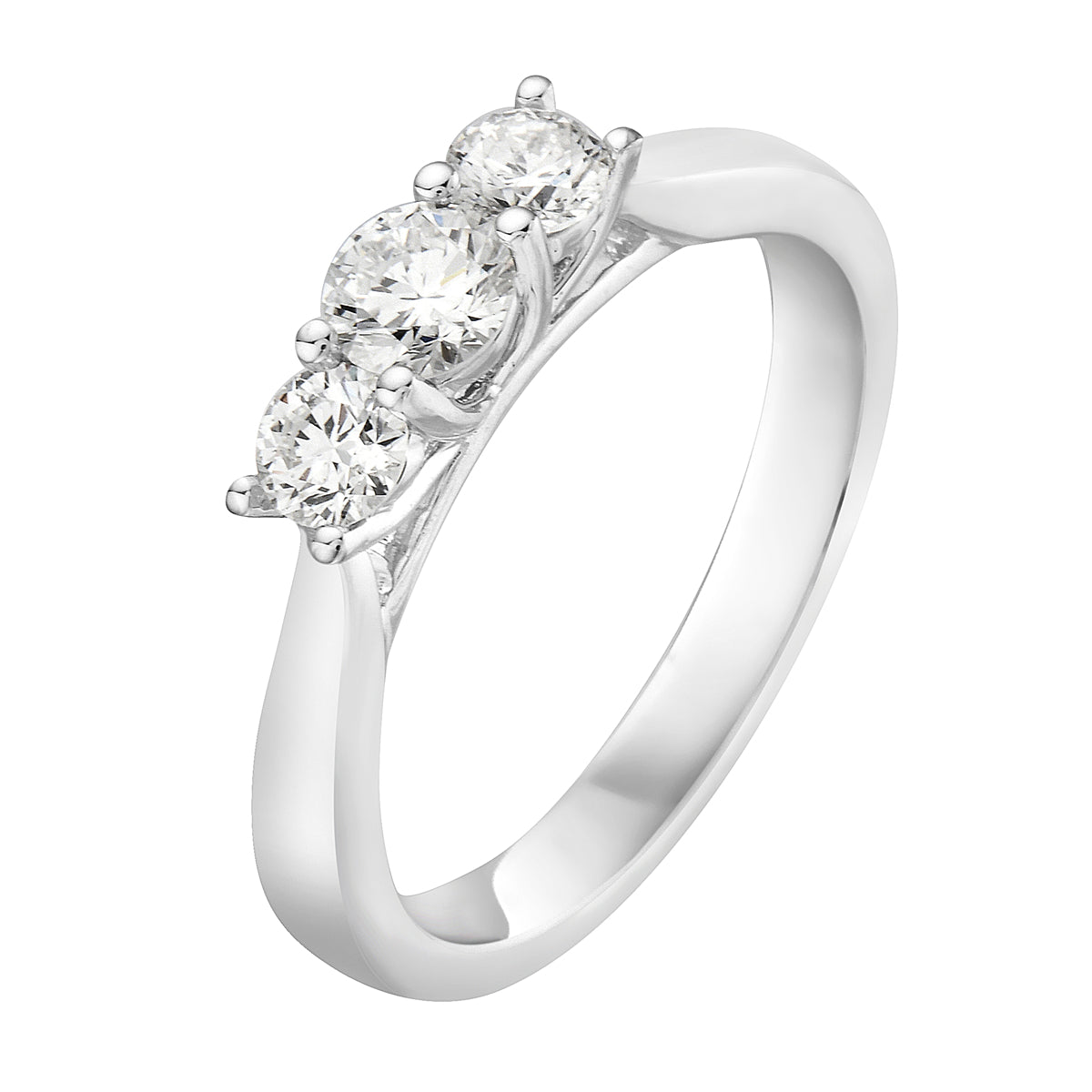 Ring 18KW/4.2G 1RD-0.28CT 2RD-0.36CT