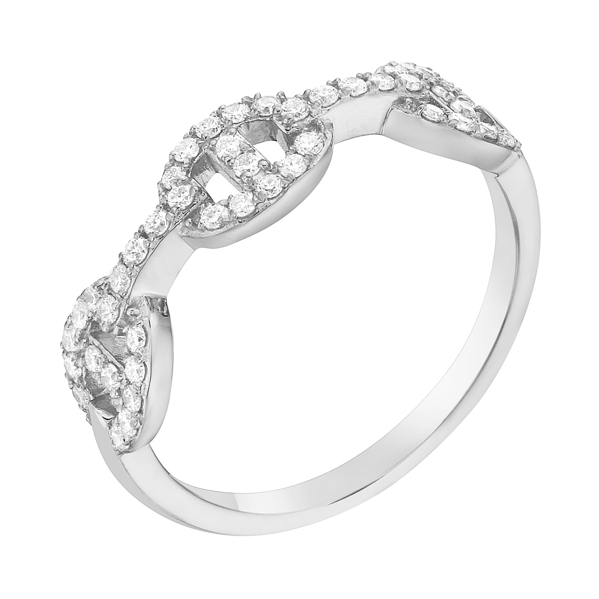 14K White Gold Diamond Ring