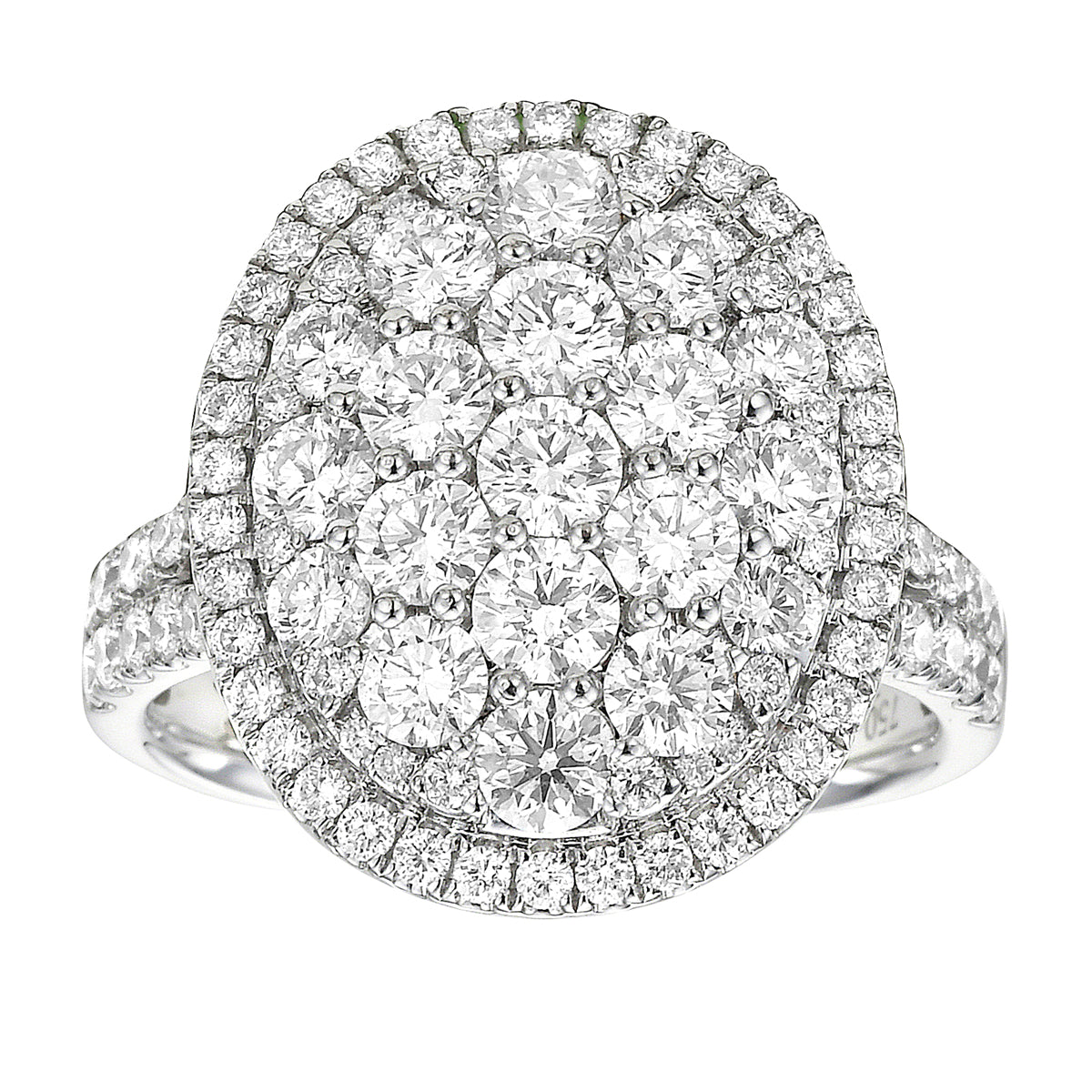 Ring 18KW/6.6G 19RD-1.51CT 86RD-0.70CT