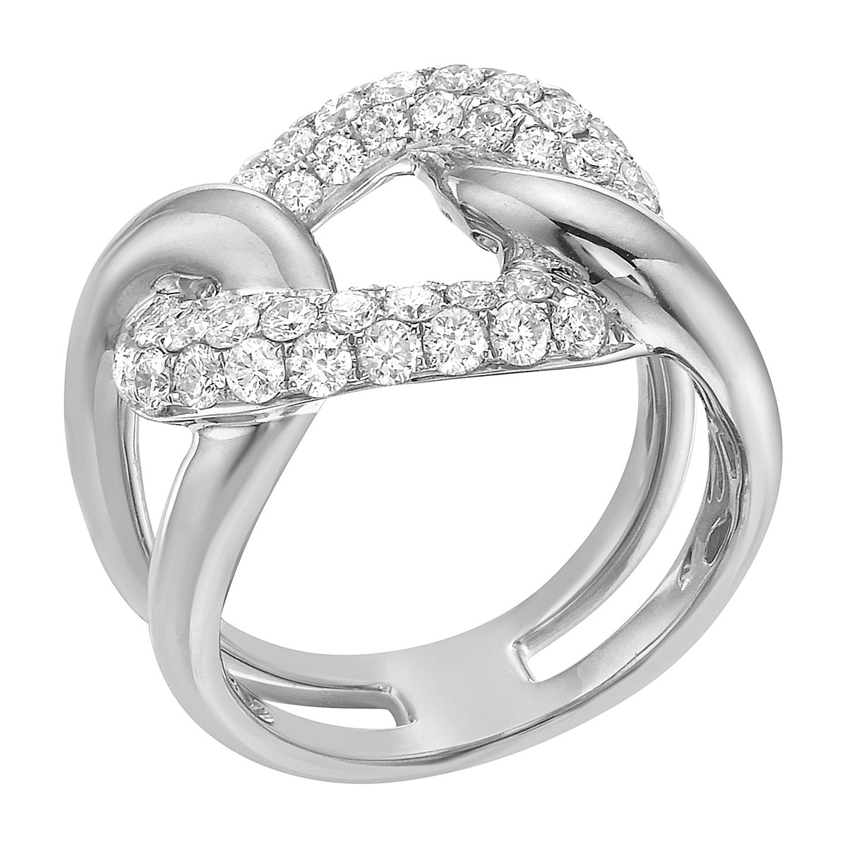 Ring 18KW/9.5G 50RD-1.30CT