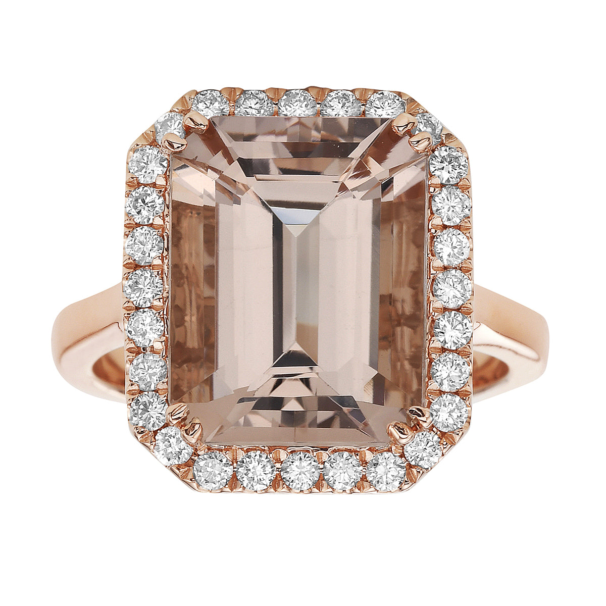 Ring 14KR/4.7G 1MORG-6.49CT 28RD-0.40CT Morganite