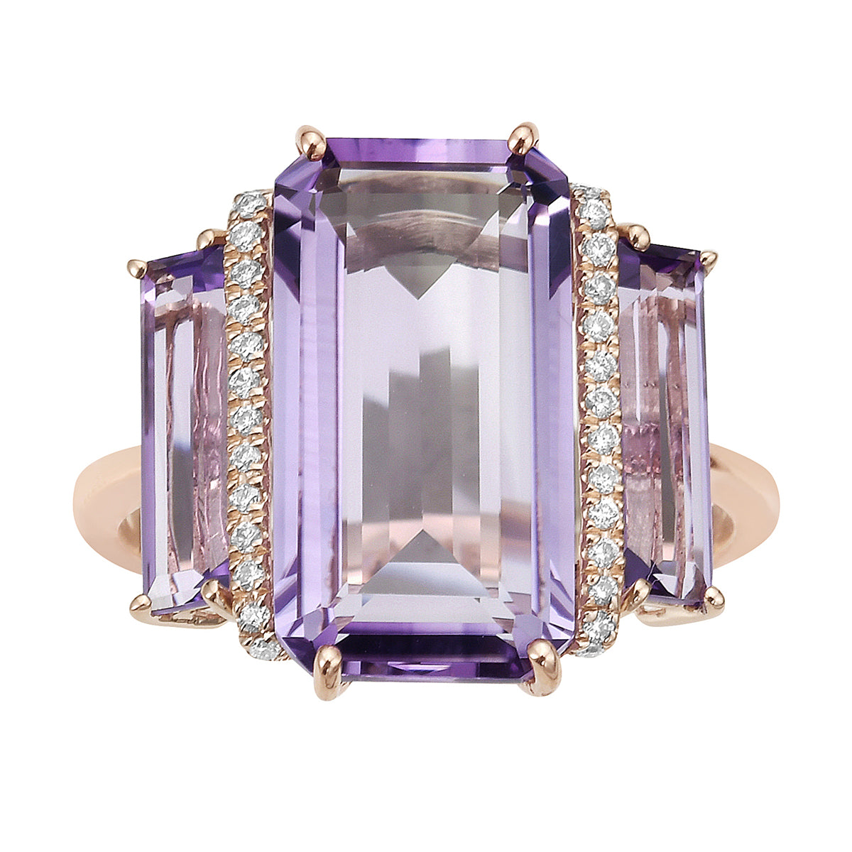 14KR-2.23G 28D-0.09ct 1AM-4.97ct 2AM-1.35ct Amethyst