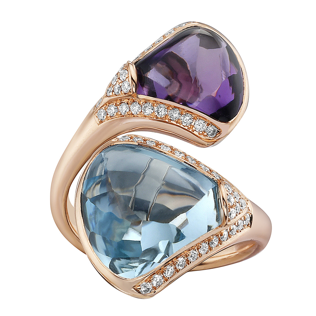 RING 8.39G 54D-0.32CT 1AME-3.20CT 1SBT-7.75CT AMETHYST & BLUE TOPAZ