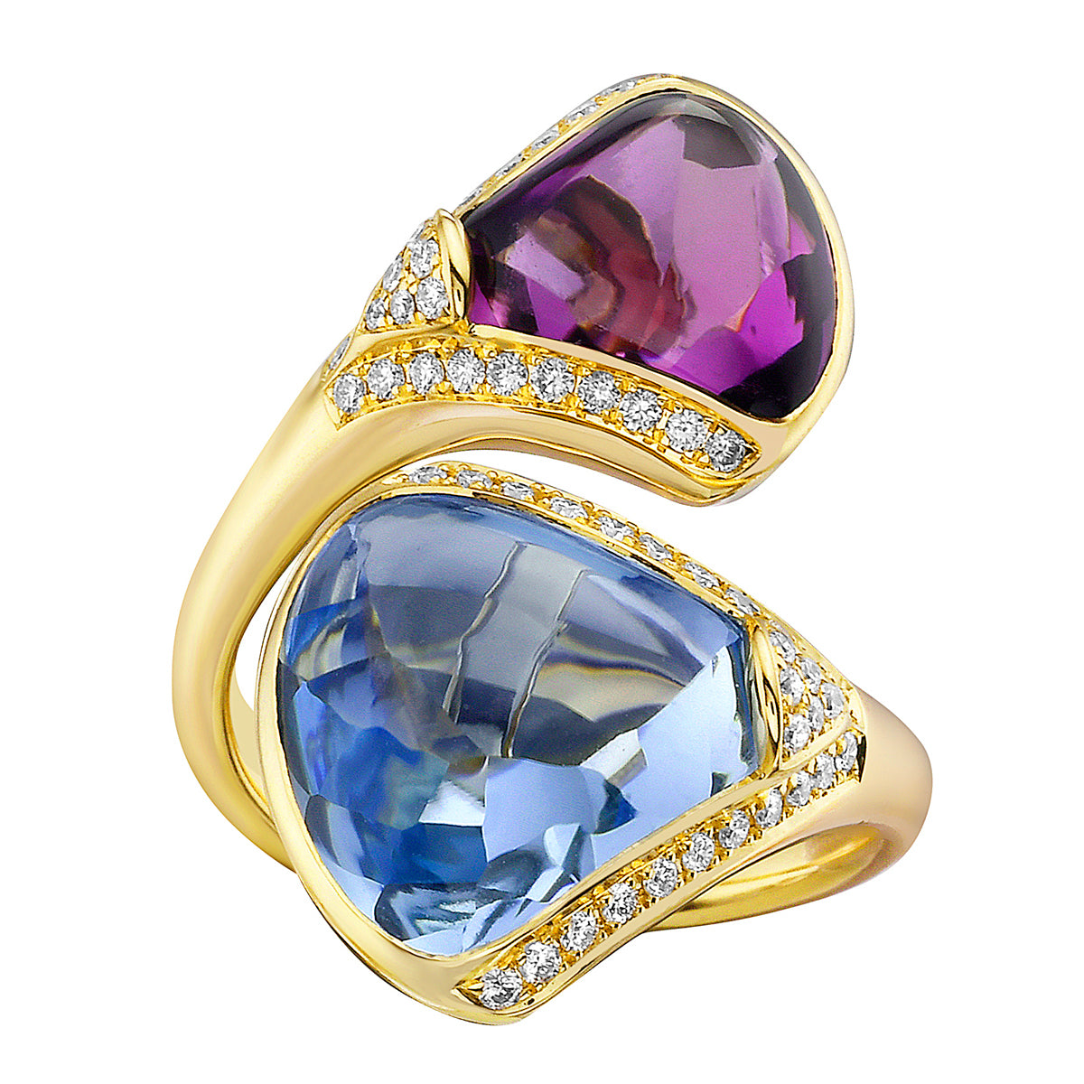 RING 7.64G 54D-0.32CT 1AME-3.20CT 1SBT-7.64CT AMETHYST & BLUE TOPAZ