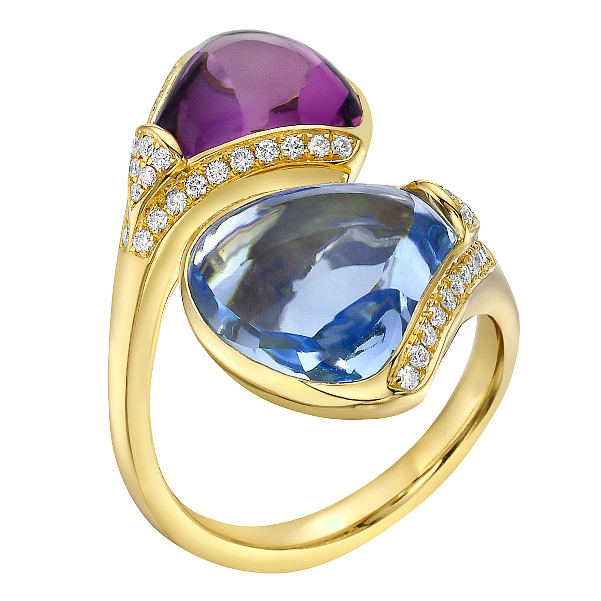 RING 7.64G 54D-0.32CT 1AME-3.20CT 1SBT-7.64CT AMETHYST & BLUE TOPAZ