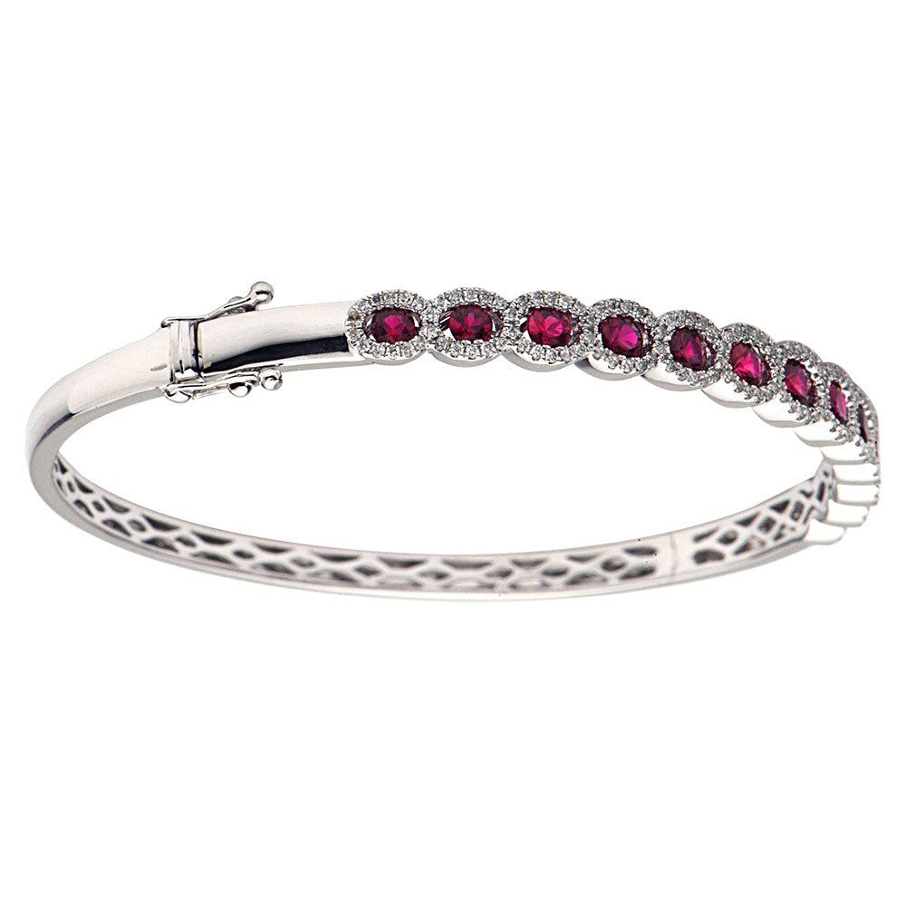 18KW Ruby Bangle