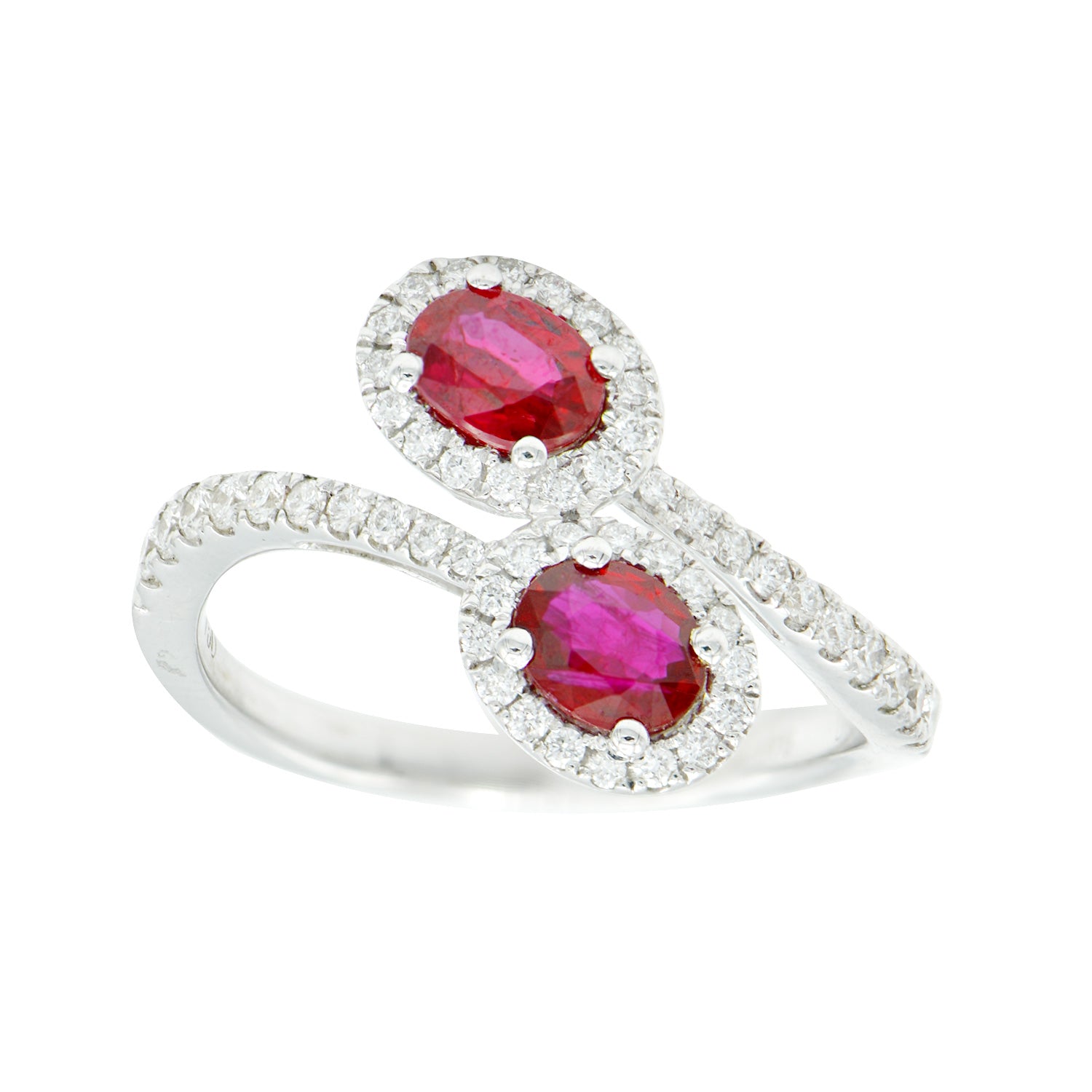 Ruby Oval Bypass Ring