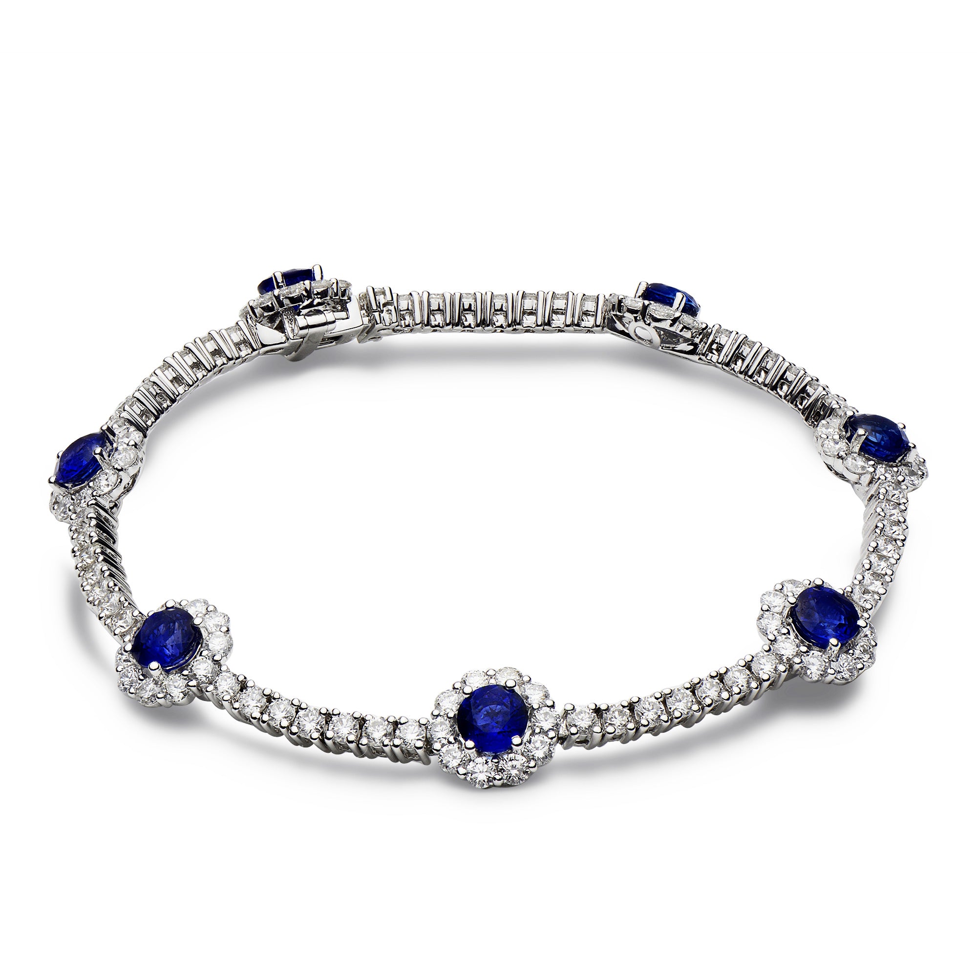 18KW Blue Sapphire Bracelet