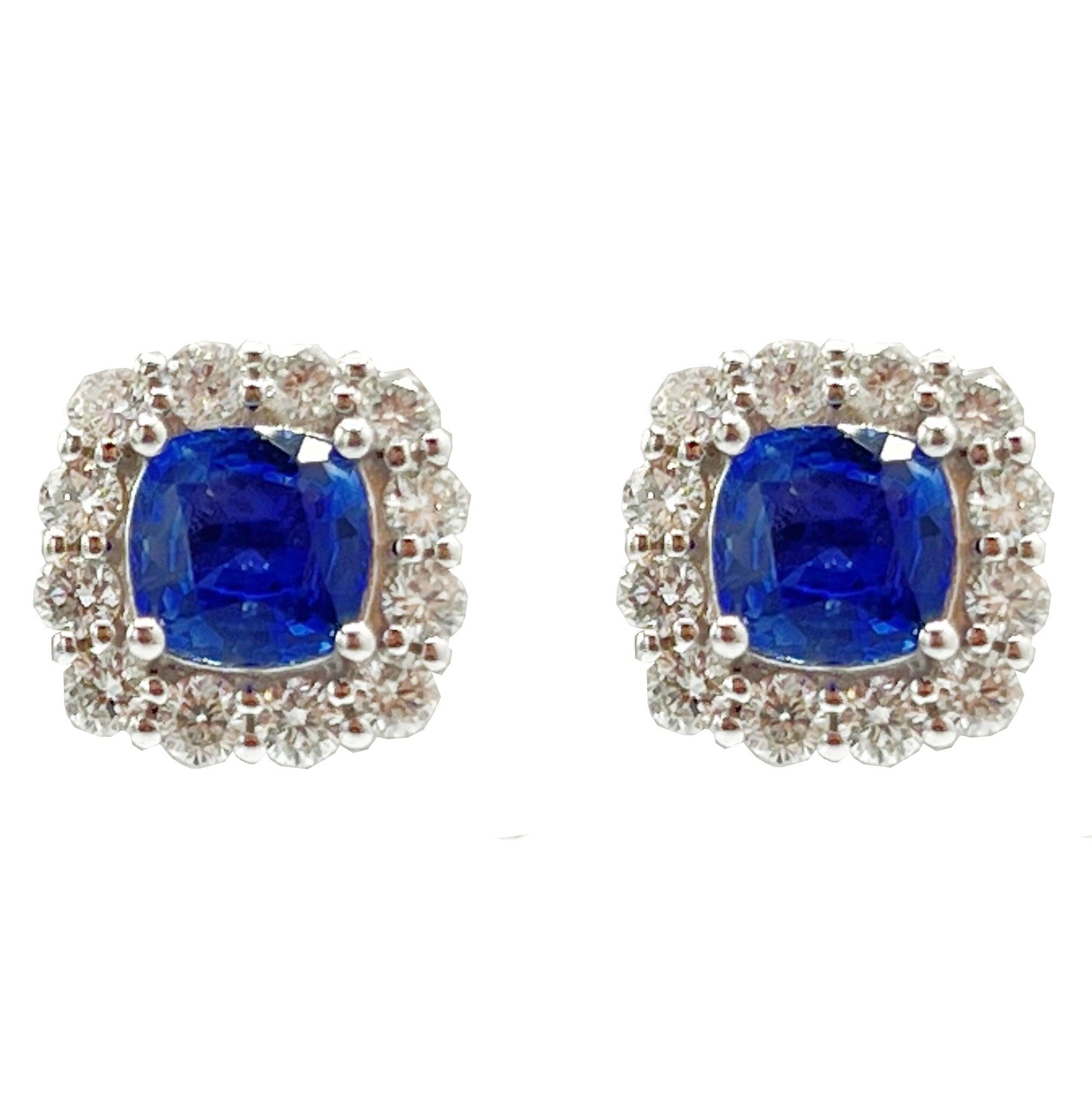 Earrings 18KW/3.8G 2SAPP-2.32CT 24RD-0.97CT