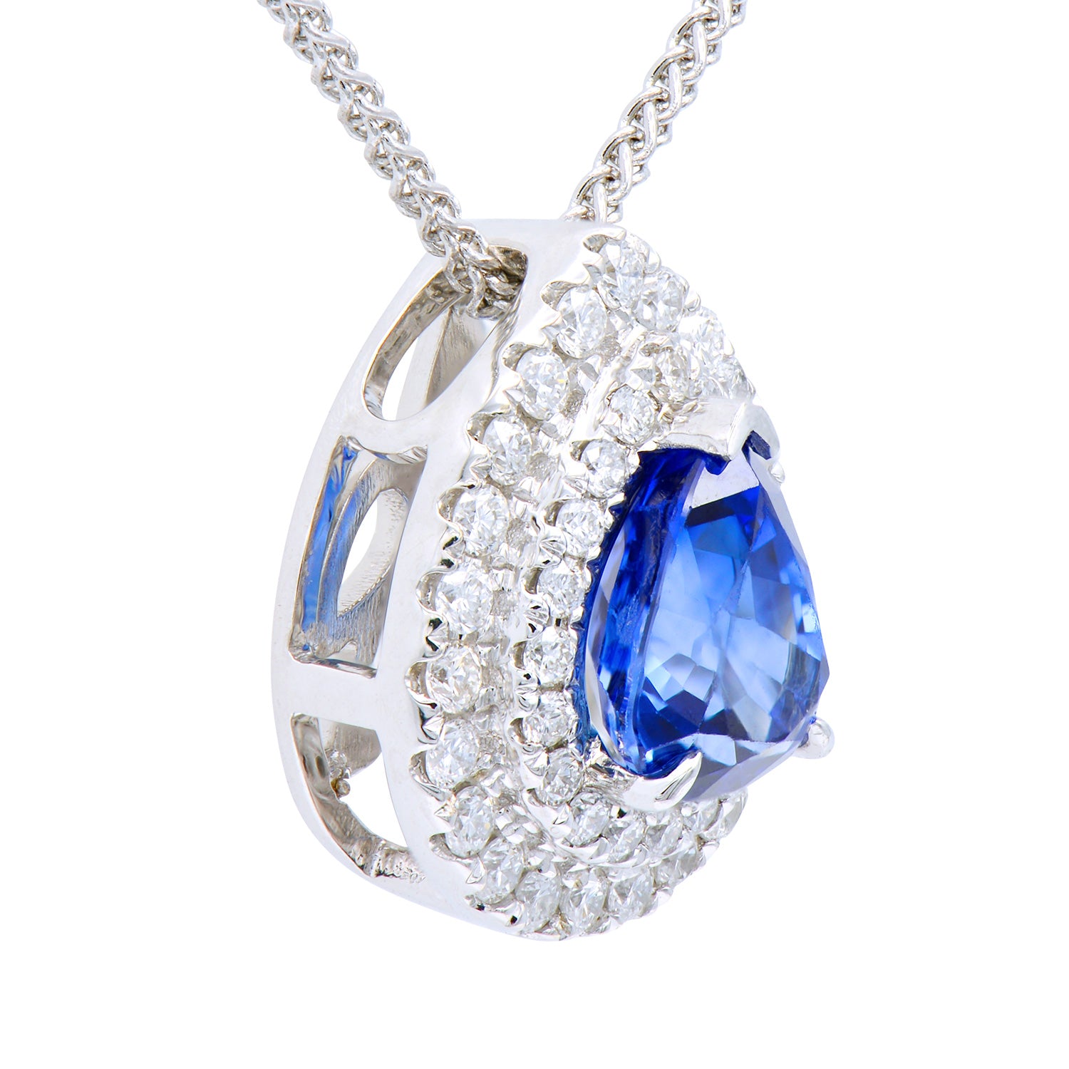 Pendant 18KW/2.1G 1SAPP-1.17CT 43RD-0.29CT W/CHAIN