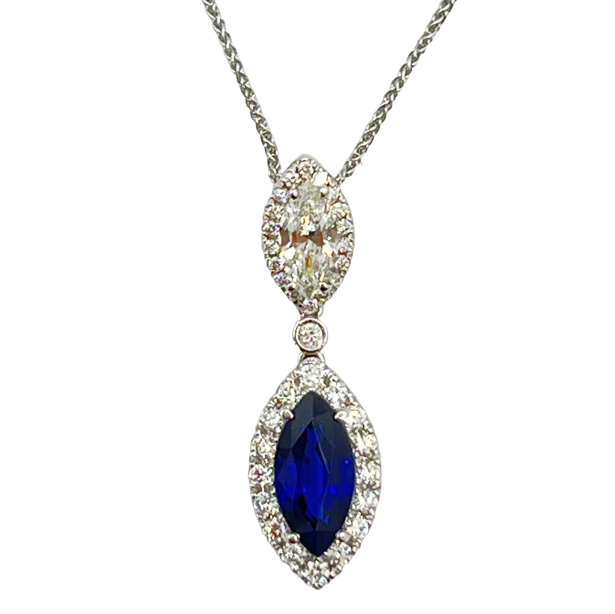 Pendant 18KW/1.7G 1SAPP-1.67CT 1MQ-0.40CT 35RD-0.34CT