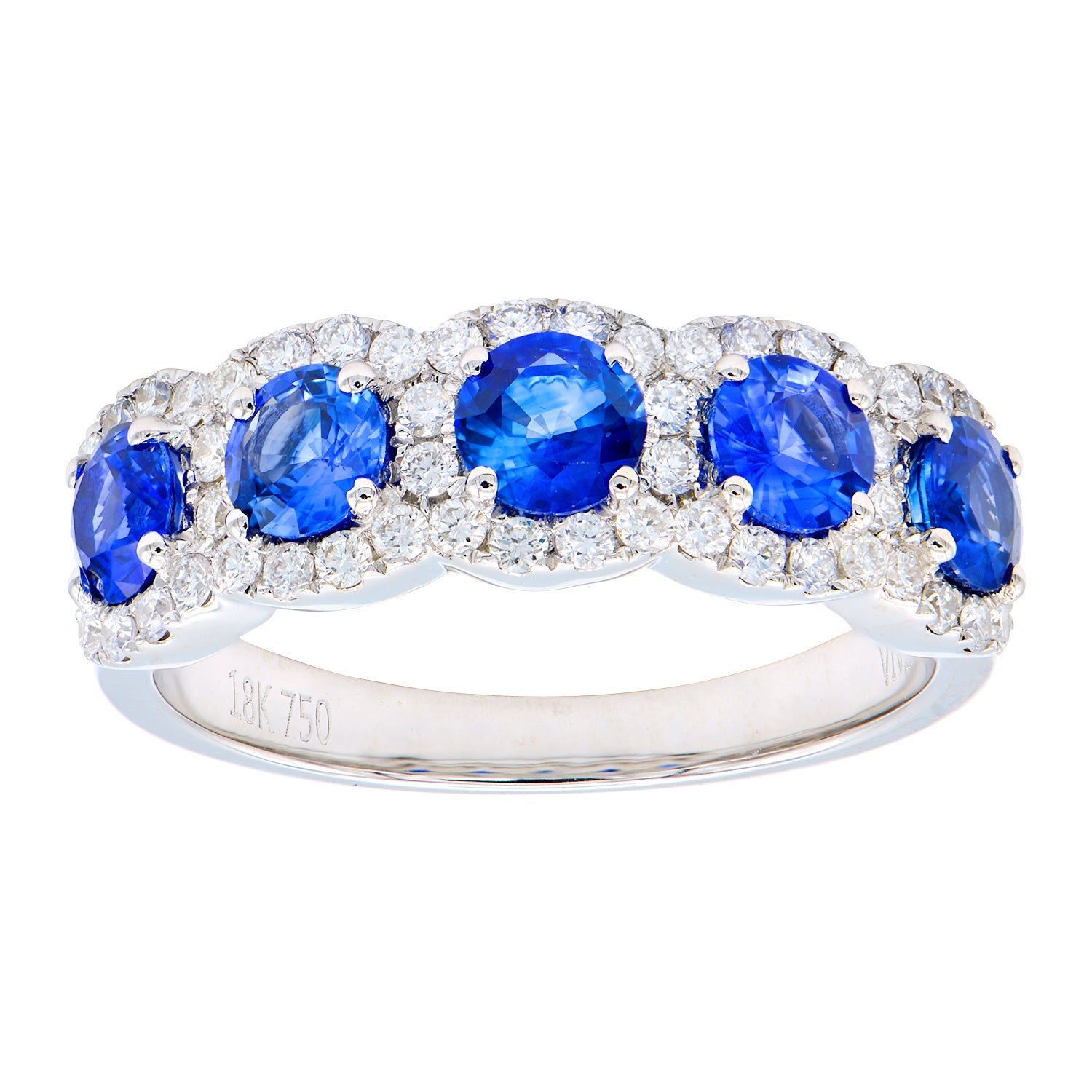 18KW Blue Sapphire Ring