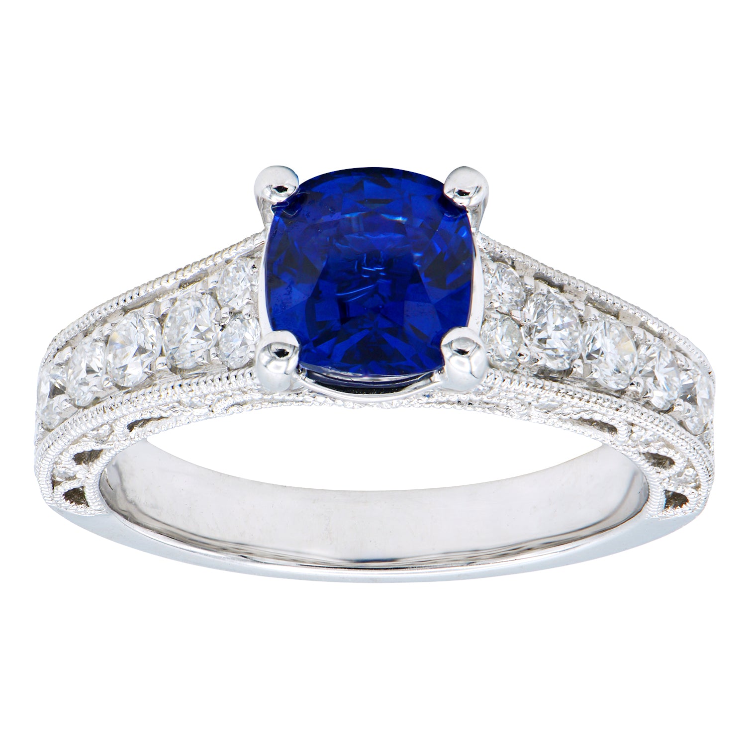 18KW Blue Sapphire Ring