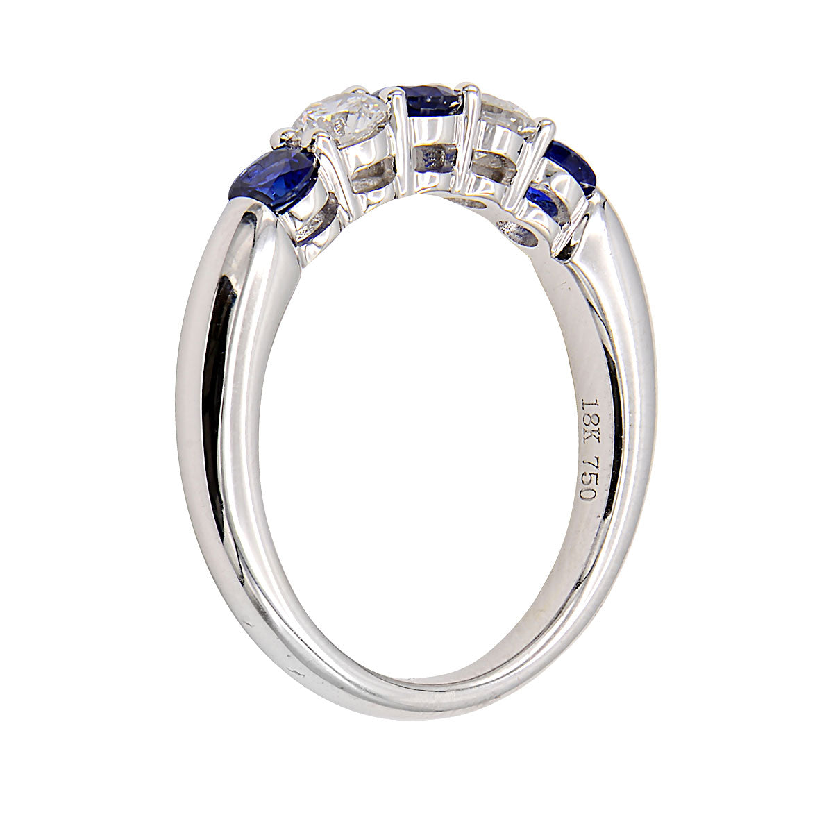 18KW Blue Sapphire Ring