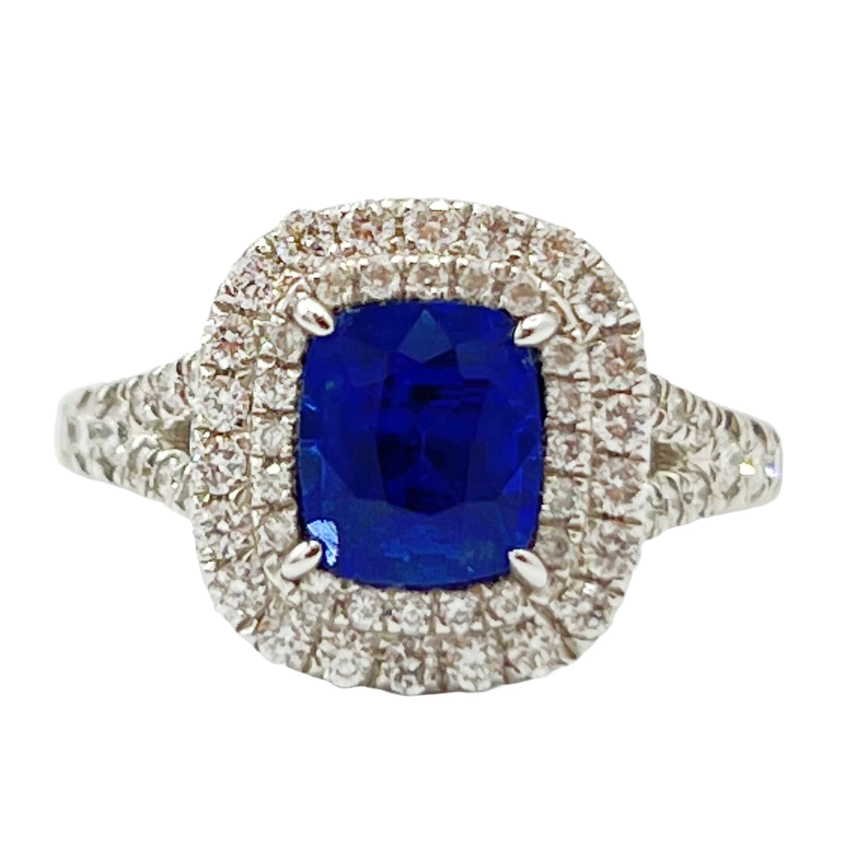 18KW Blue Sapphire Ring