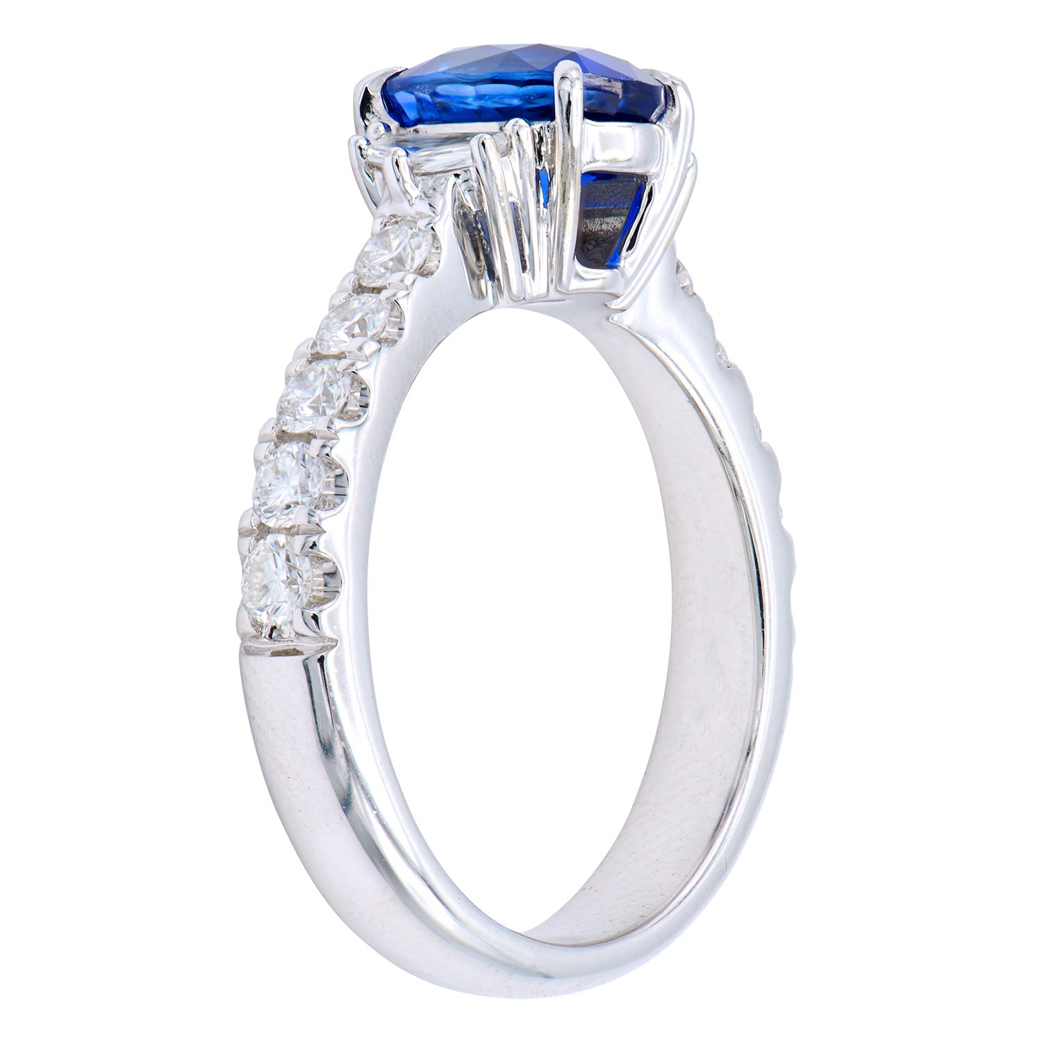 Ring 18KW/5.6G 1SAPP-2.01CT 2EPA-0.13CT 10RD-0.50CT