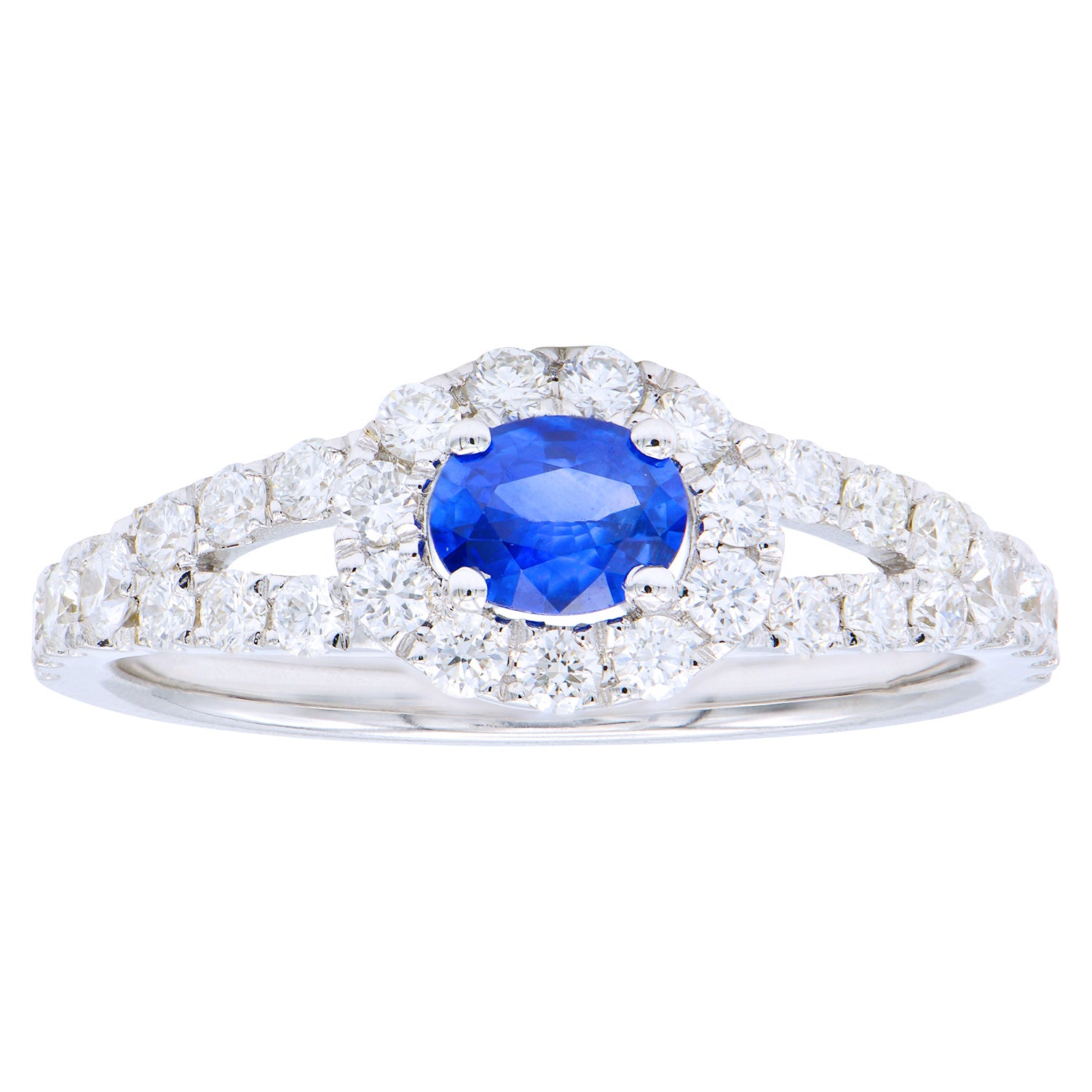 Ring 18KW/2.9G 31RD-0.55CT 1SAPP-0.38CT