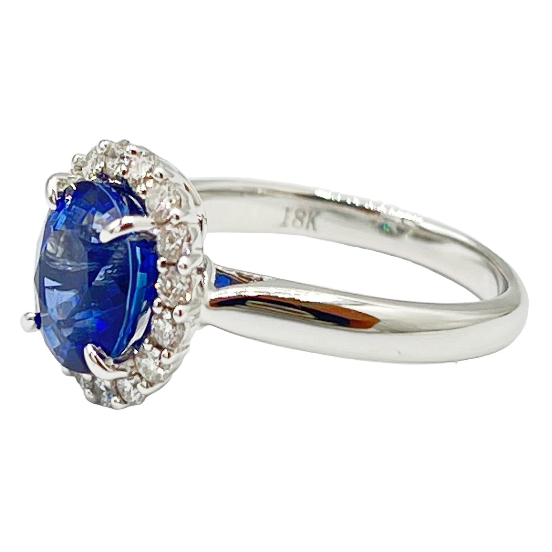 Ring 18KW/4.7G 1SAPP-3.11CT 16RD-0.39CT