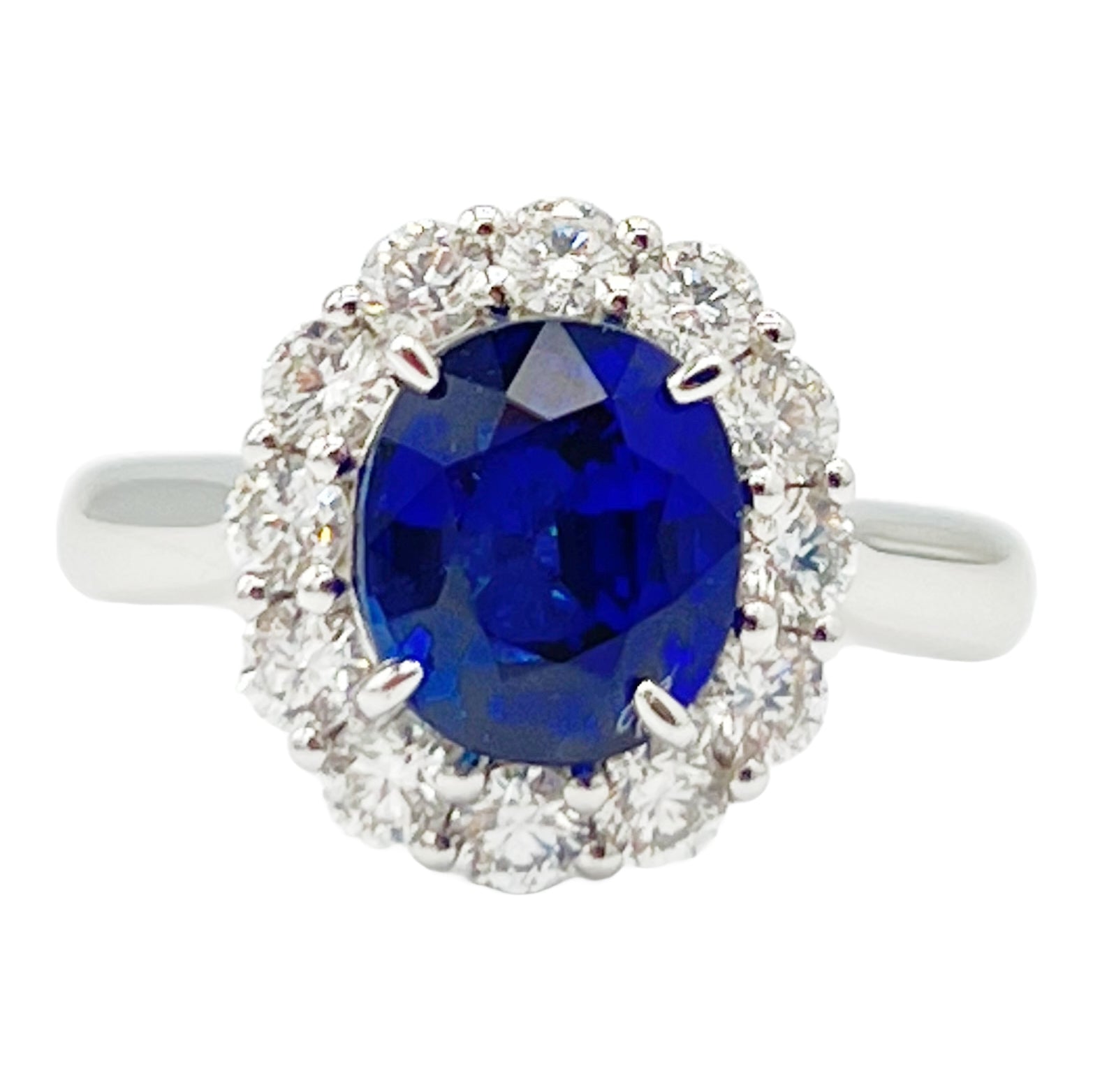 Ring 18KW/4.2G 1SAPP-3.04CT 12RD-0.82CT