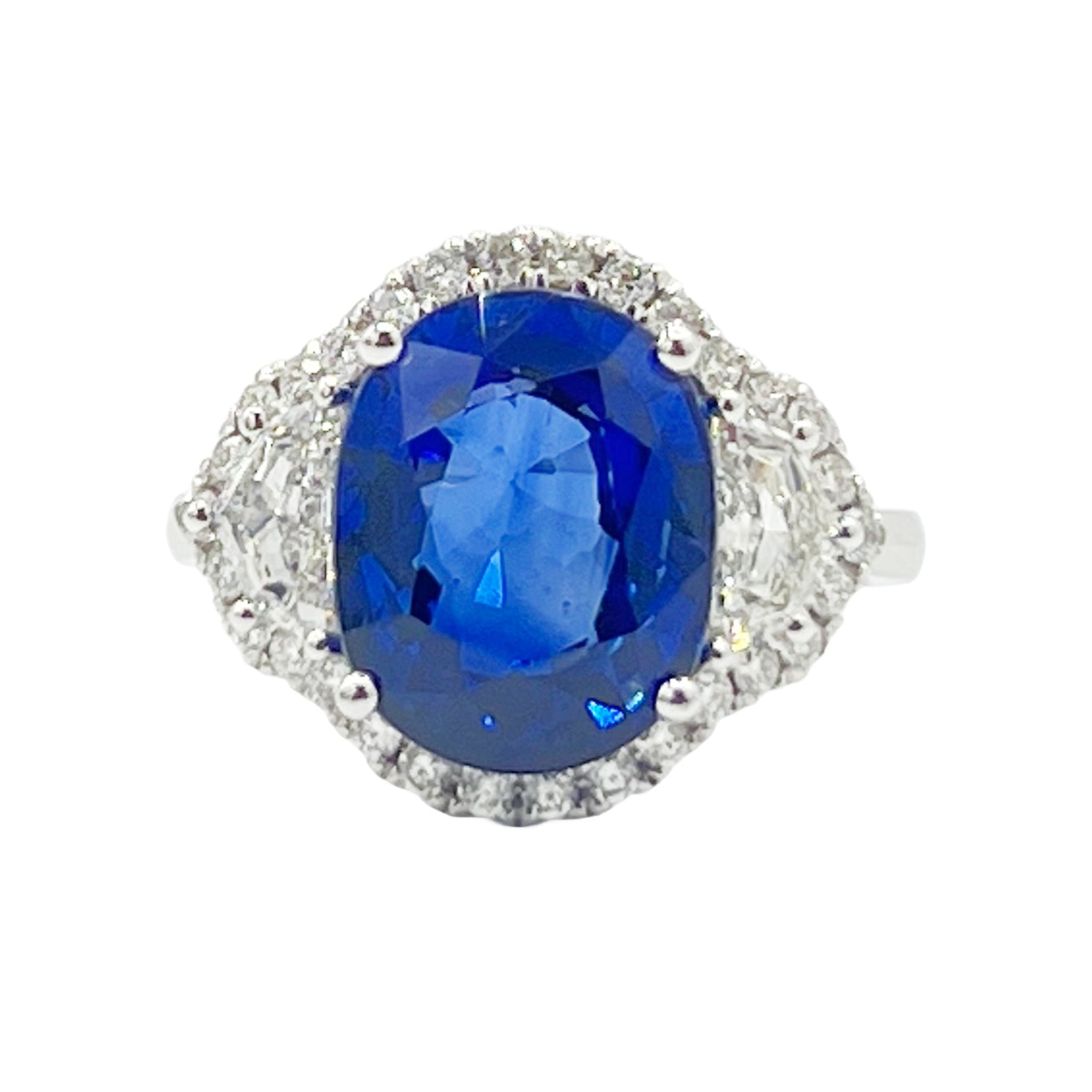 Ring-18KW/3.8G 1SAPP-6.24CT EPIL-0.57CT 30RD-0.89CT GRS